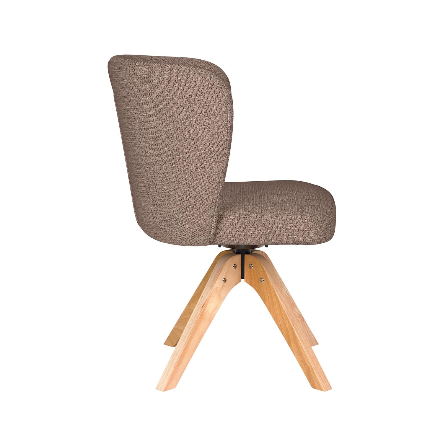 Stuhl Stan Wooden Swivel in Taupe präsentiert im Onlineshop von KAQTU Design AG. Stuhl ist von White Label Living