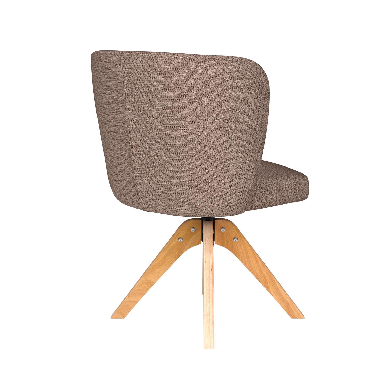 Stuhl Stan Wooden Swivel in Taupe präsentiert im Onlineshop von KAQTU Design AG. Stuhl ist von White Label Living