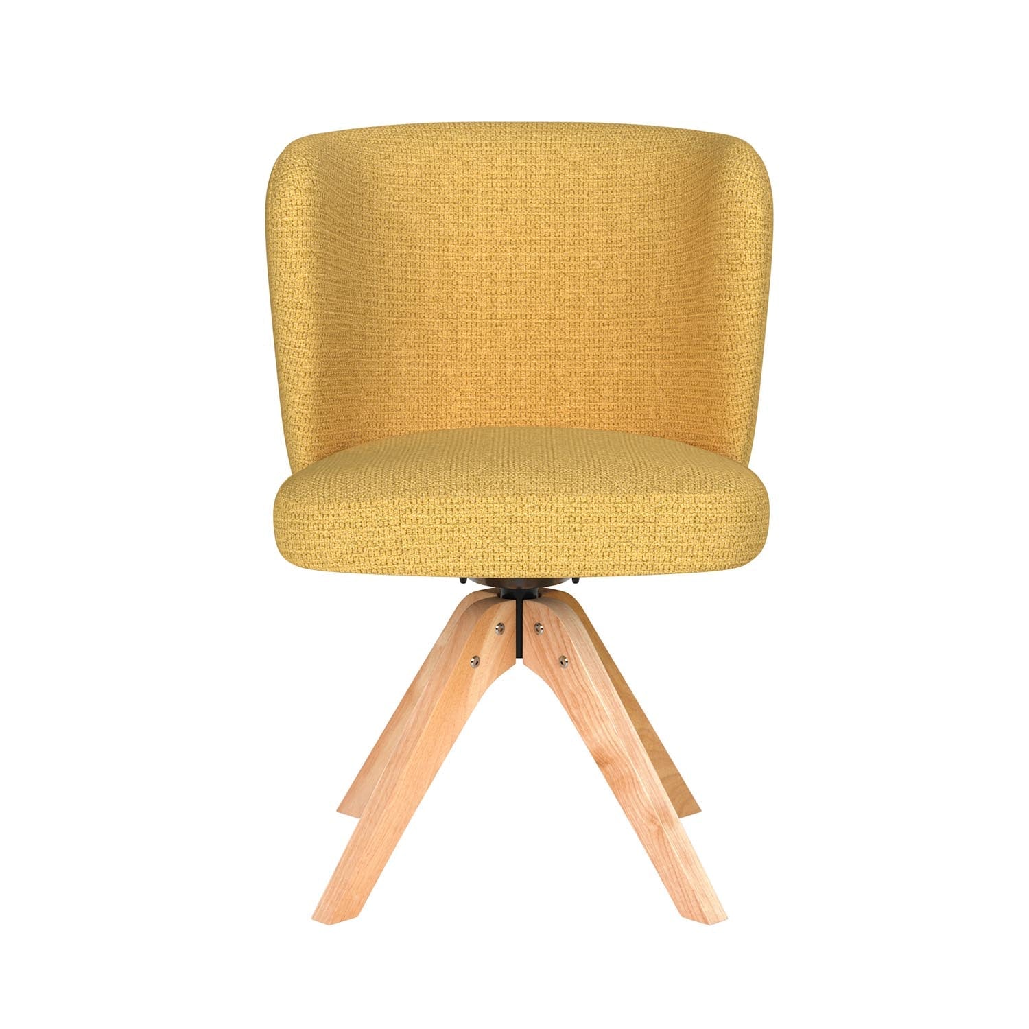 Stuhl Stan Wooden Swivel in Ochre präsentiert im Onlineshop von KAQTU Design AG. Stuhl ist von White Label Living