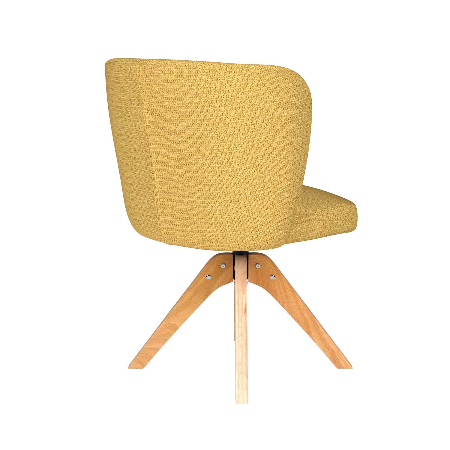 Stuhl Stan Wooden Swivel in Ochre präsentiert im Onlineshop von KAQTU Design AG. Drehstuhl ist von White Label Living