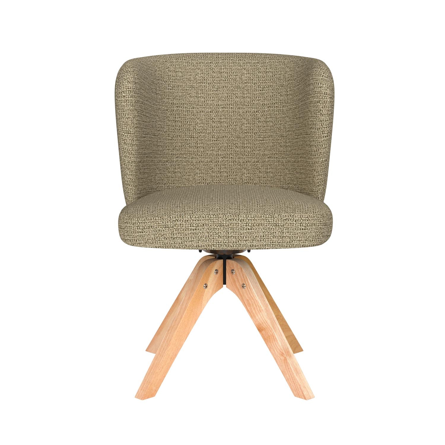 Stuhl Stan Wooden Swivel in Grün präsentiert im Onlineshop von KAQTU Design AG. Stuhl ist von White Label Living