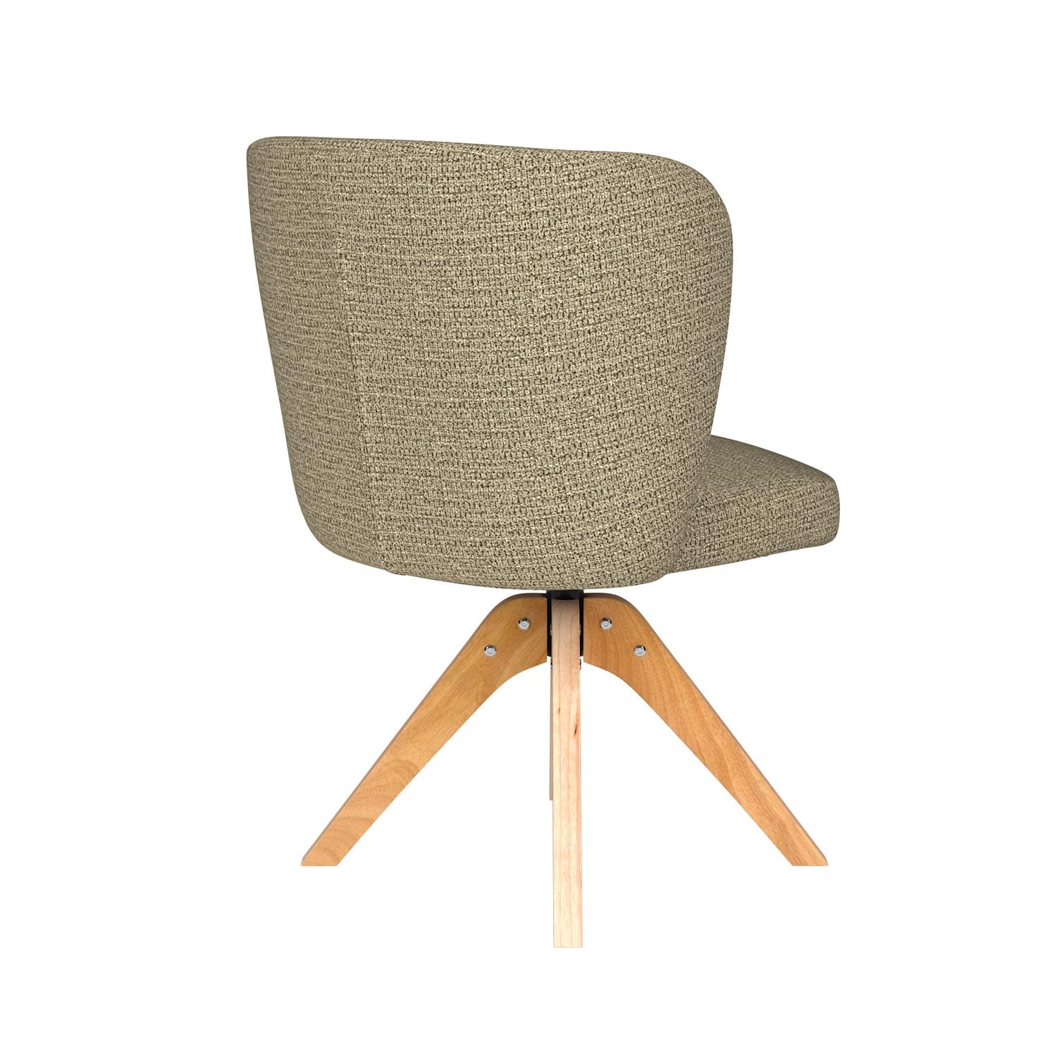 Stuhl Stan Wooden Swivel in Grün präsentiert im Onlineshop von KAQTU Design AG. Stuhl ist von White Label Living
