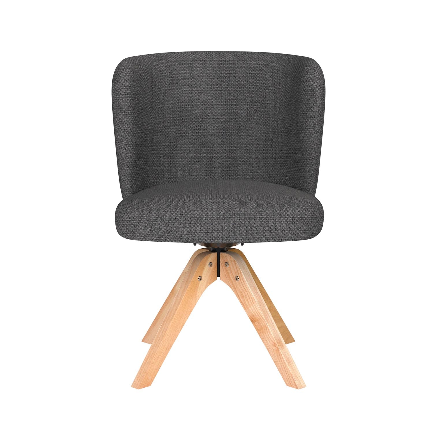 Stuhl Stan Wooden Swivel in Grau präsentiert im Onlineshop von KAQTU Design AG. Stuhl ist von White Label Living