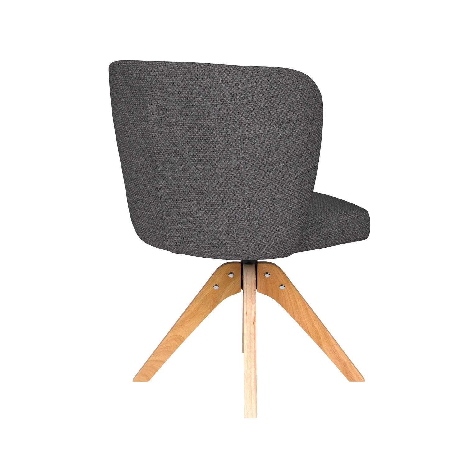 Stuhl Stan Wooden Swivel in Grau präsentiert im Onlineshop von KAQTU Design AG. Drehstuhl ist von White Label Living