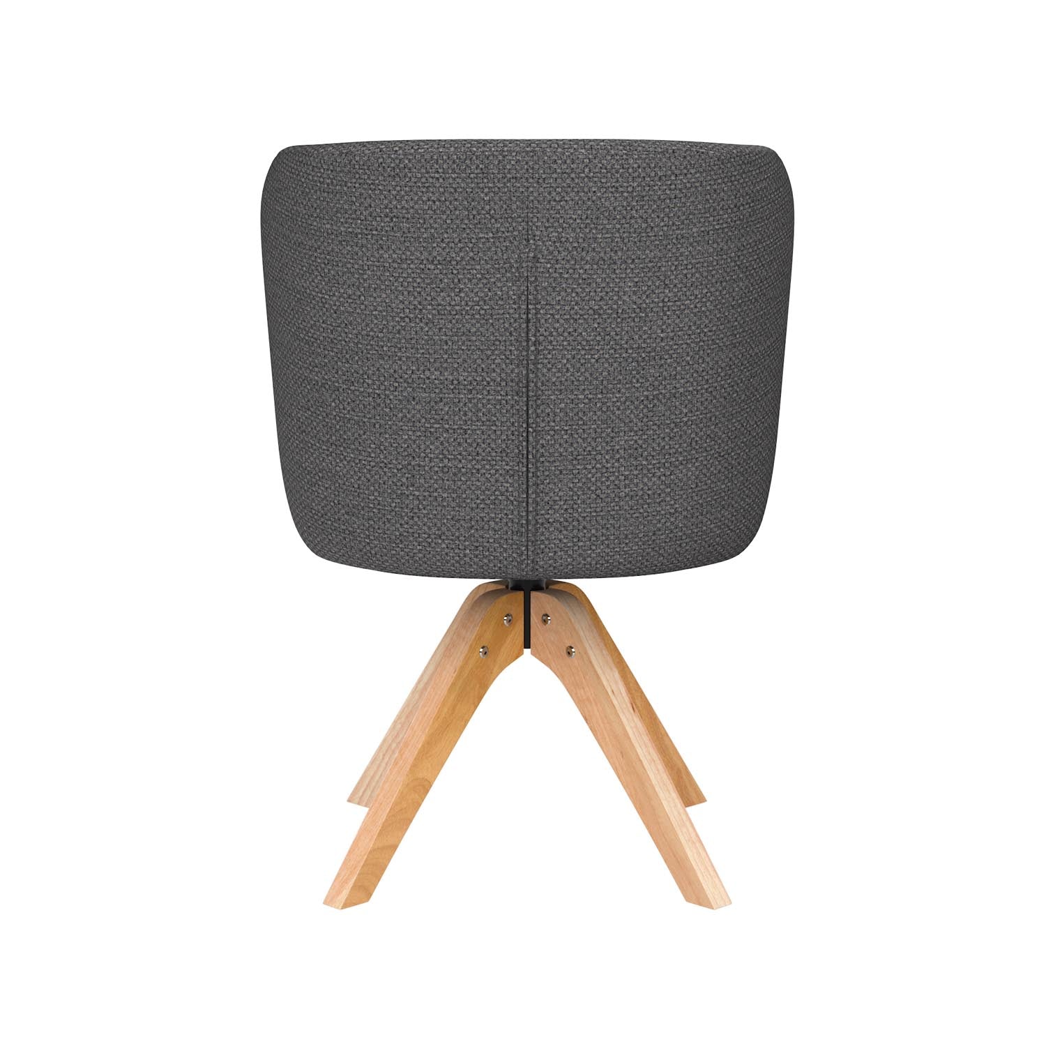 Stuhl Stan Wooden Swivel in Grau präsentiert im Onlineshop von KAQTU Design AG. Stuhl ist von White Label Living