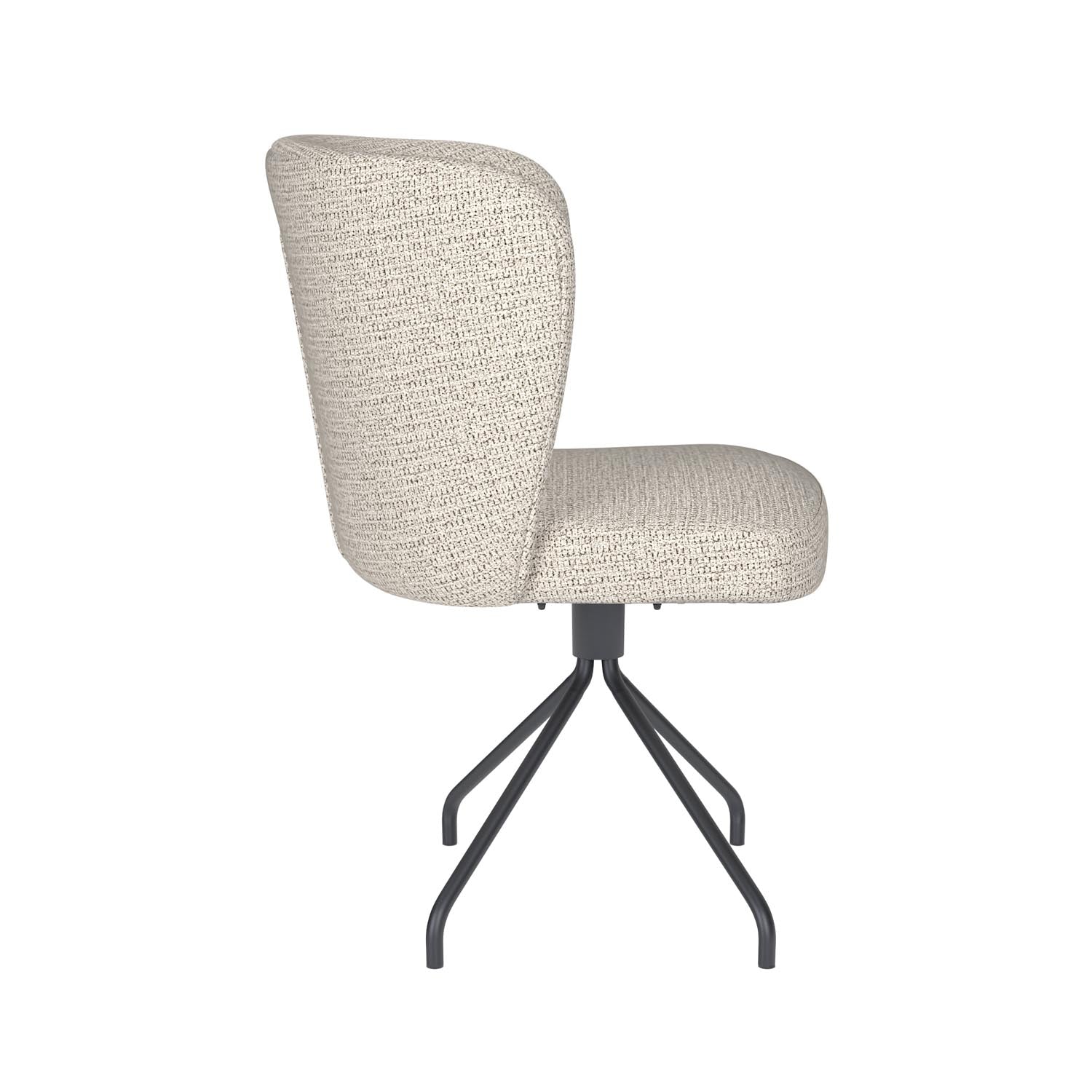Stuhl Stan Spider Swivel in Off-White präsentiert im Onlineshop von KAQTU Design AG. Stuhl ist von White Label Living