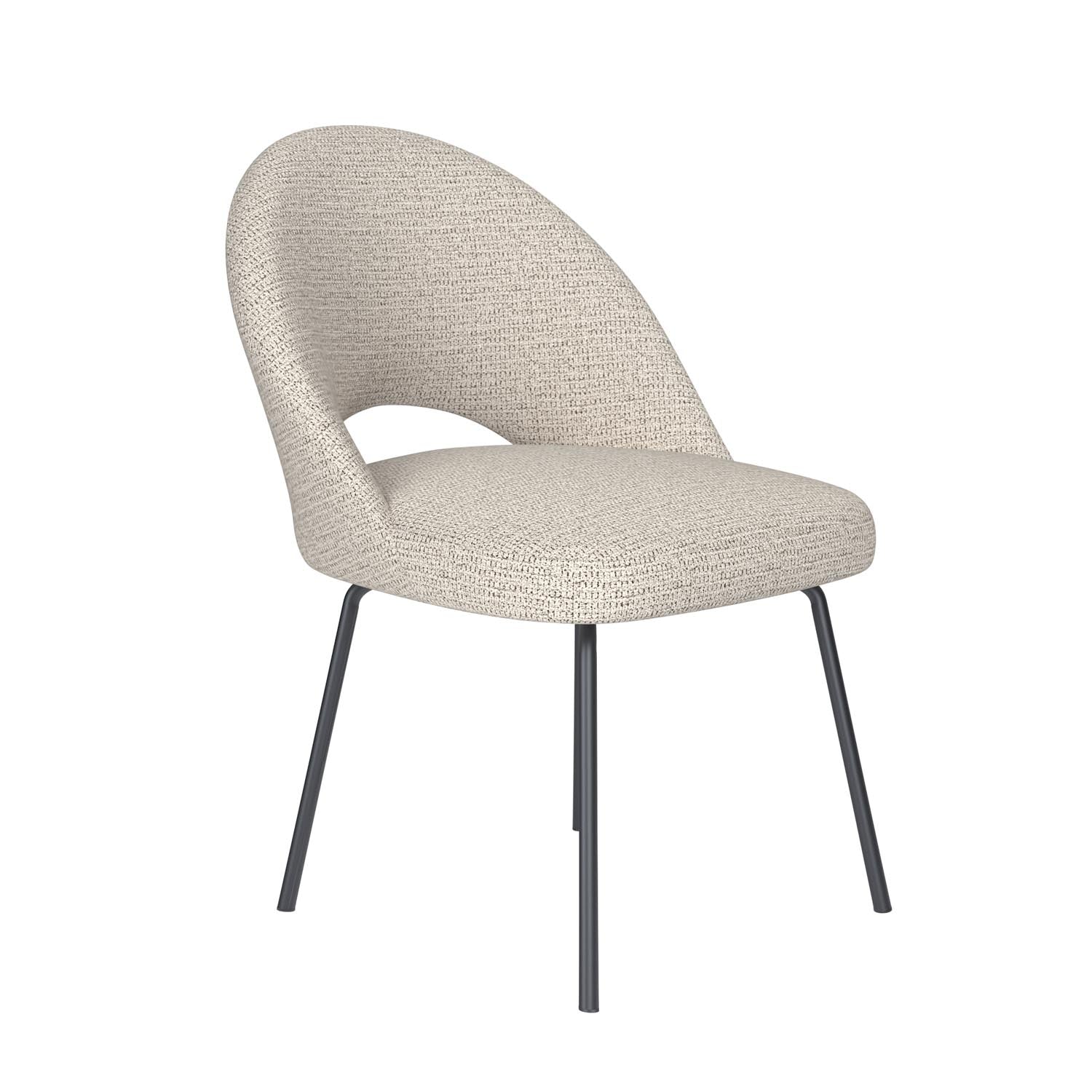 Stuhl Mick 4 Metal Legs in Off-White präsentiert im Onlineshop von KAQTU Design AG. Stuhl ist von White Label Living