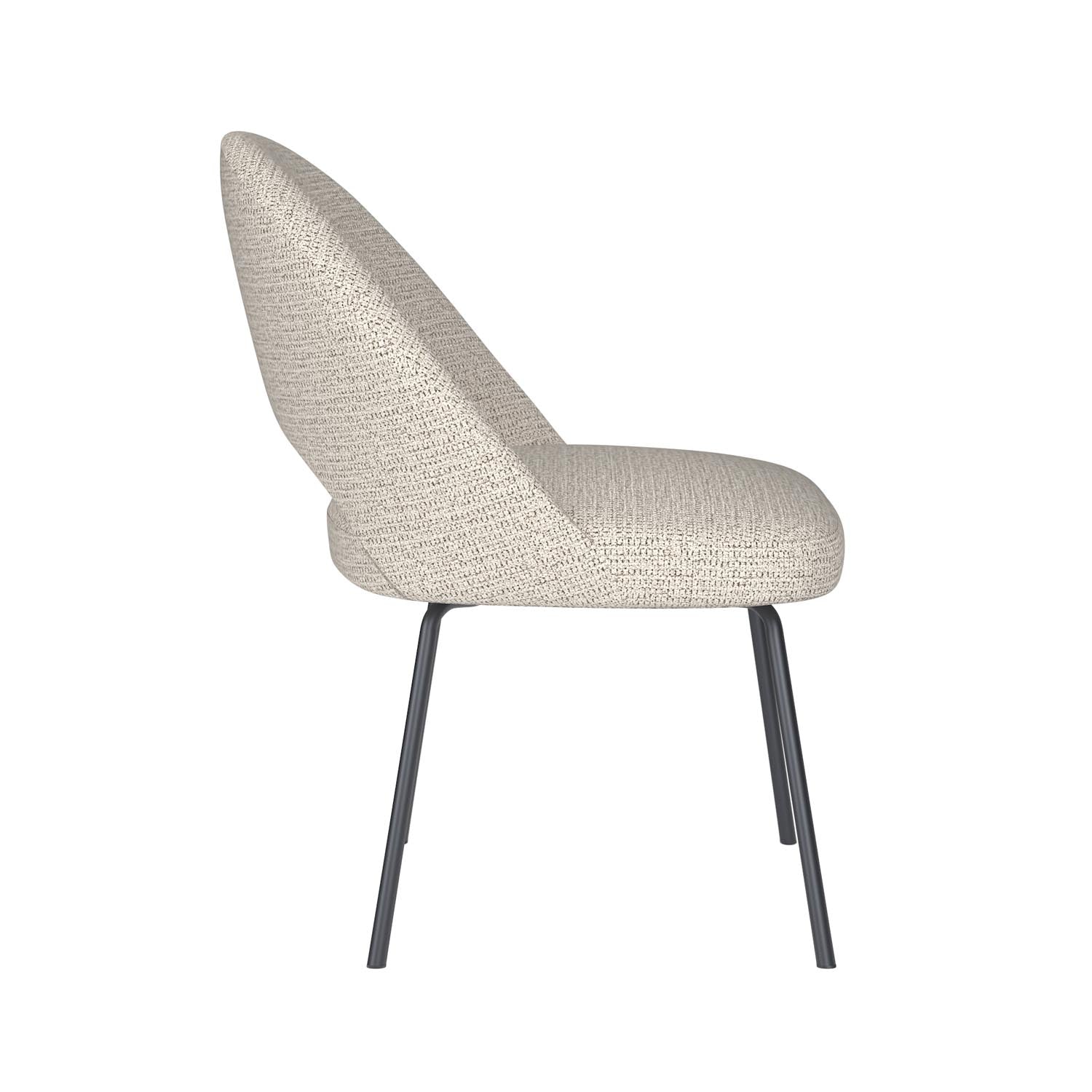 Stuhl Mick 4 Metal Legs in Off-White präsentiert im Onlineshop von KAQTU Design AG. Stuhl ist von White Label Living