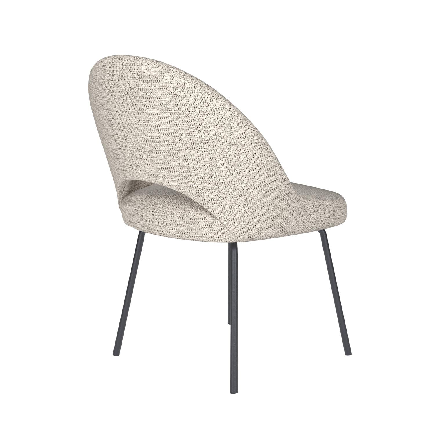 Stuhl Mick 4 Metal Legs in Off-White präsentiert im Onlineshop von KAQTU Design AG. Stuhl ist von White Label Living