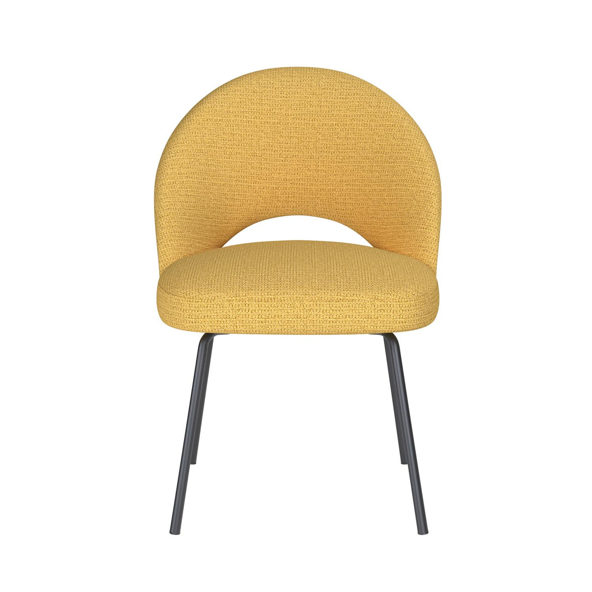 Stuhl Mick 4 Metal Legs in Gelb präsentiert im Onlineshop von KAQTU Design AG. Stuhl ist von White Label Living