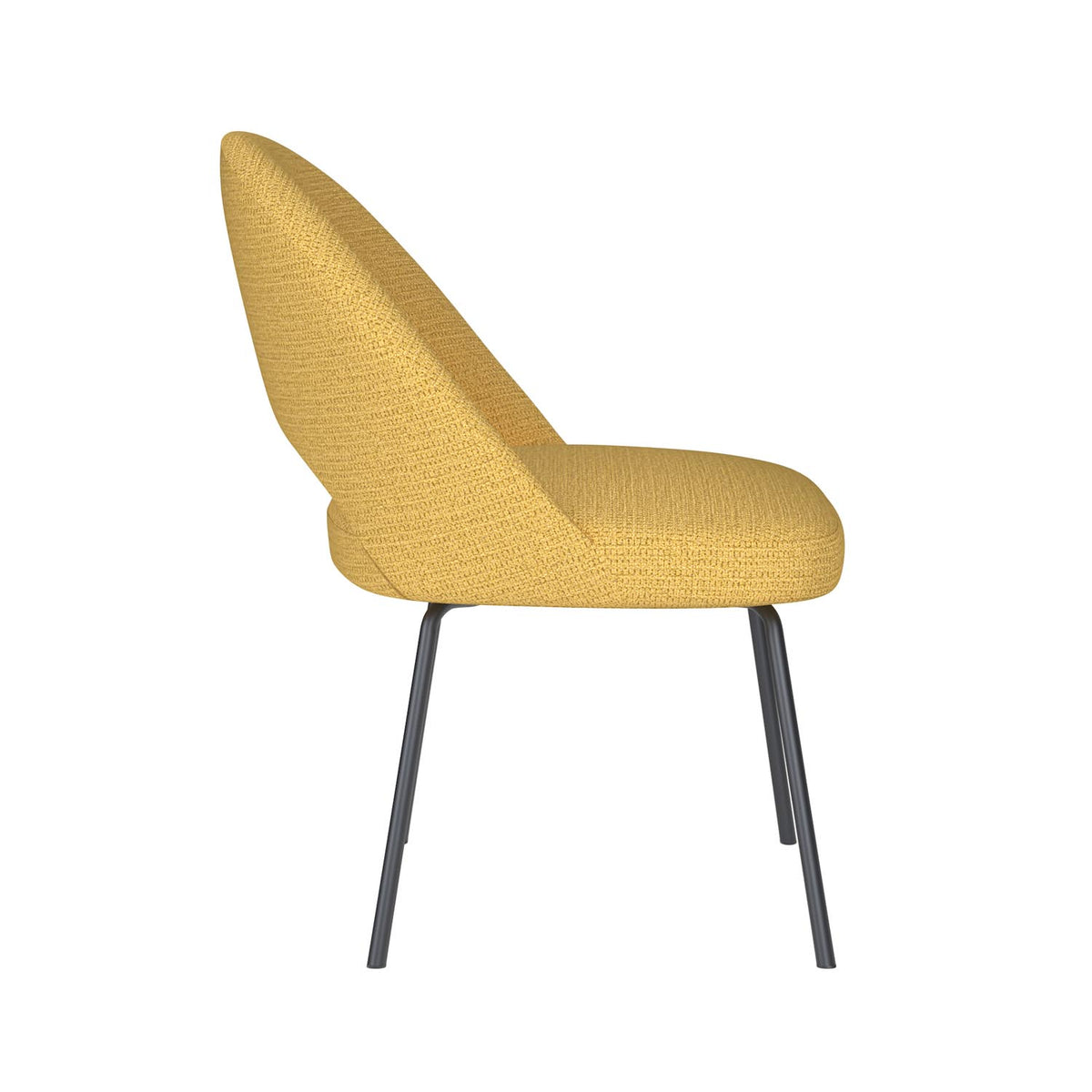Stuhl Mick 4 Metal Legs in Gelb präsentiert im Onlineshop von KAQTU Design AG. Stuhl ist von White Label Living