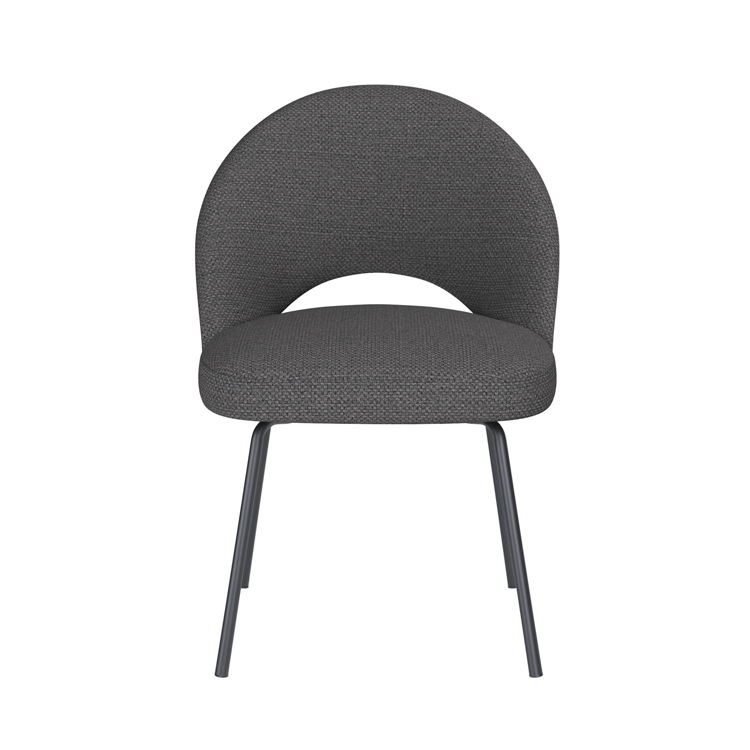 Stuhl Mick 4 Metal Legs in Grau präsentiert im Onlineshop von KAQTU Design AG. Stuhl ist von White Label Living