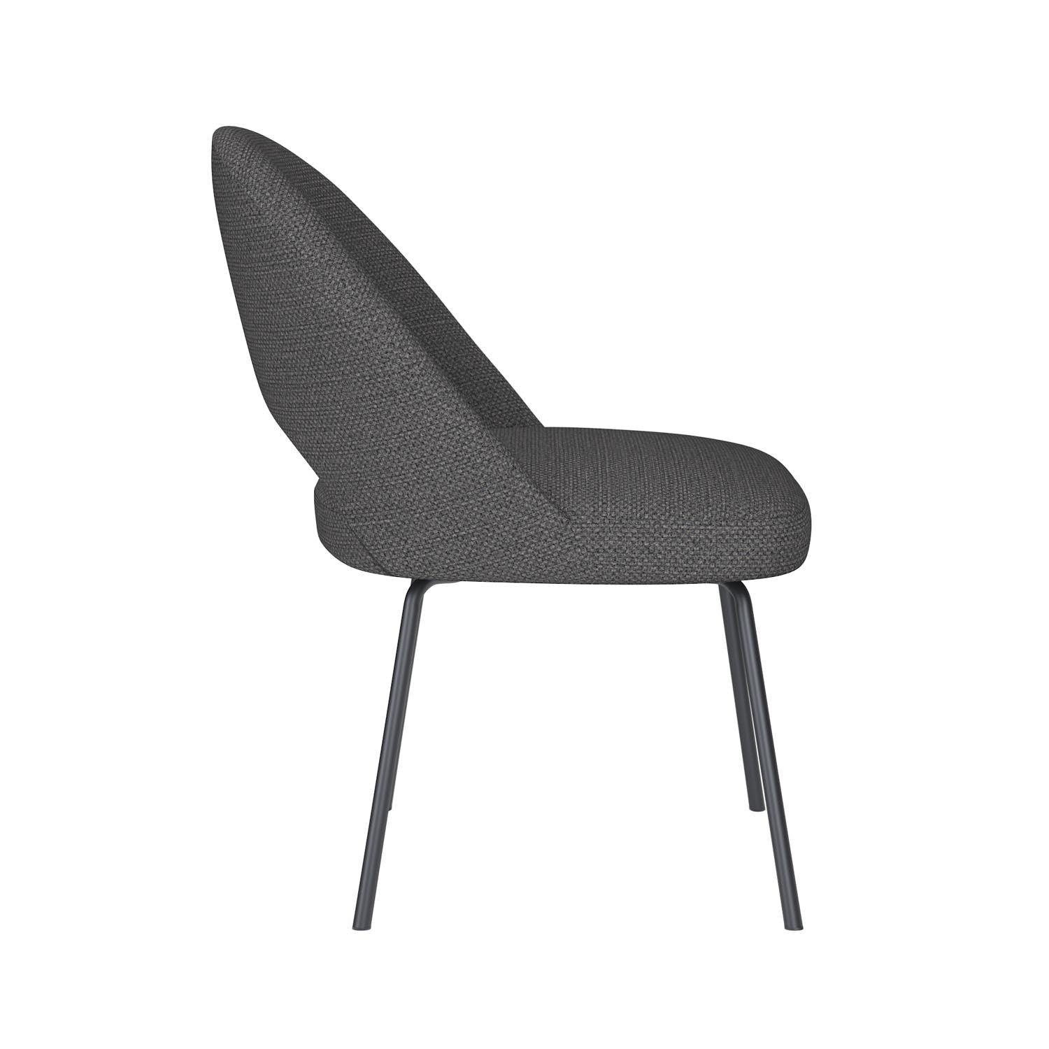 Stuhl Mick 4 Metal Legs in Grau präsentiert im Onlineshop von KAQTU Design AG. Stuhl ist von White Label Living