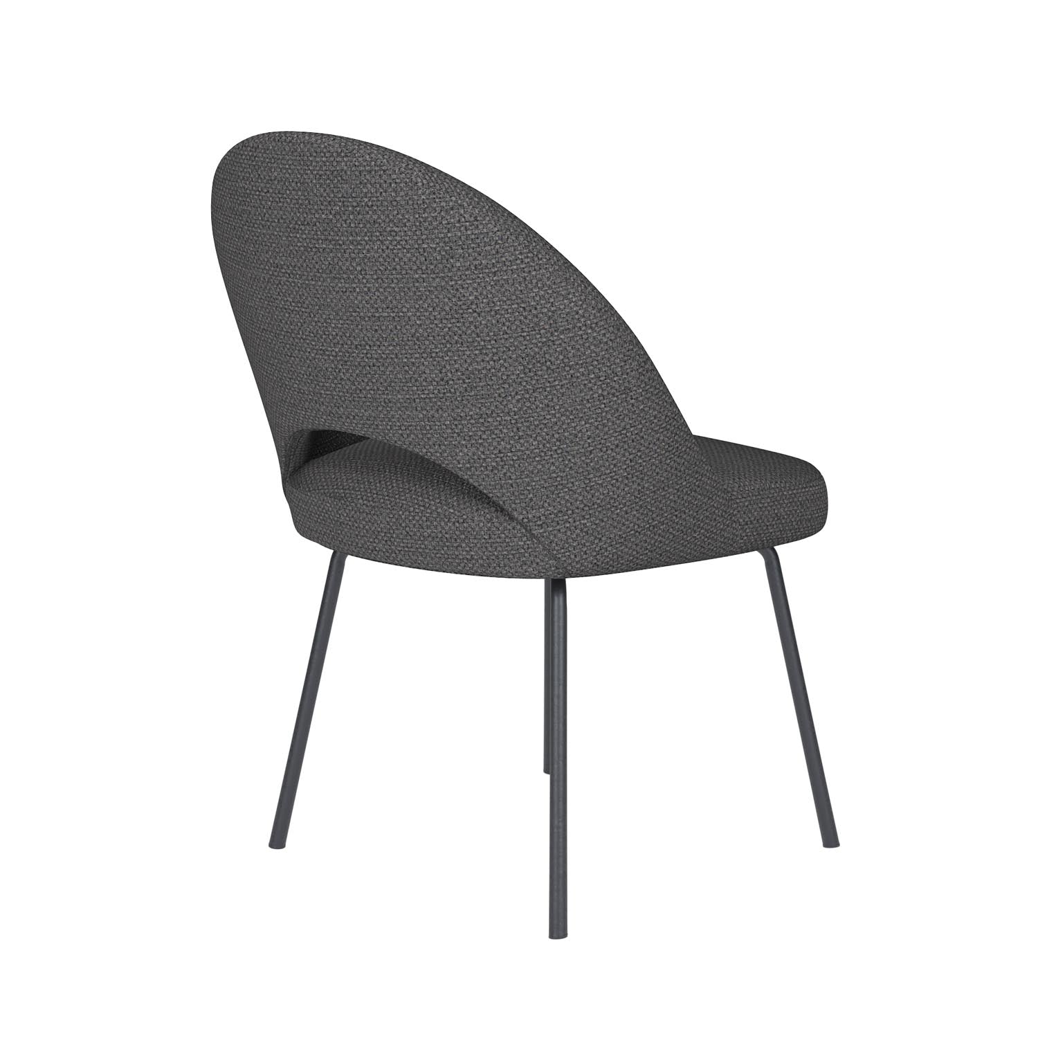 Stuhl Mick 4 Metal Legs in Grau präsentiert im Onlineshop von KAQTU Design AG. Stuhl ist von White Label Living