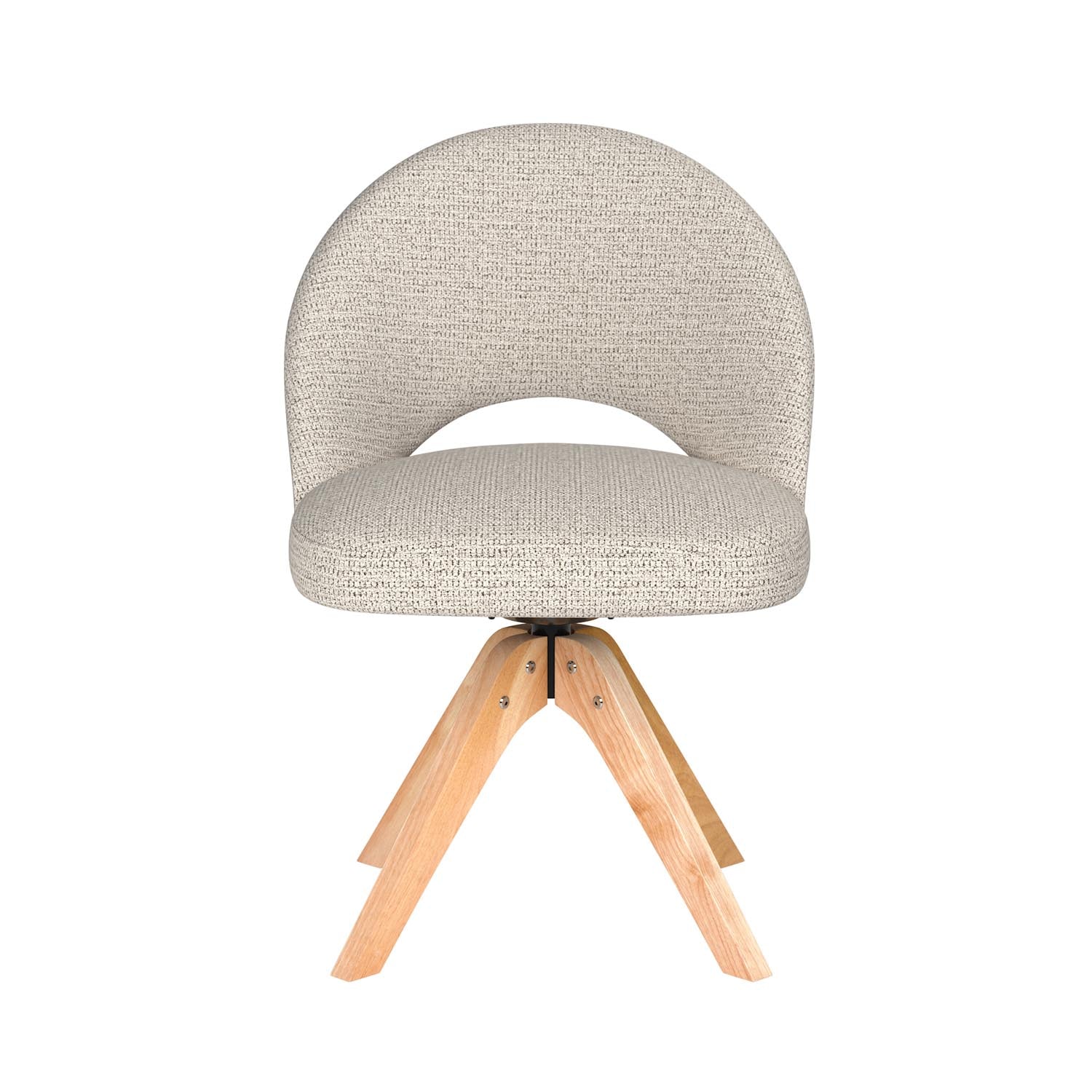 Stuhl Mick Wooden Swivel in Off-White präsentiert im Onlineshop von KAQTU Design AG. Stuhl ist von White Label Living