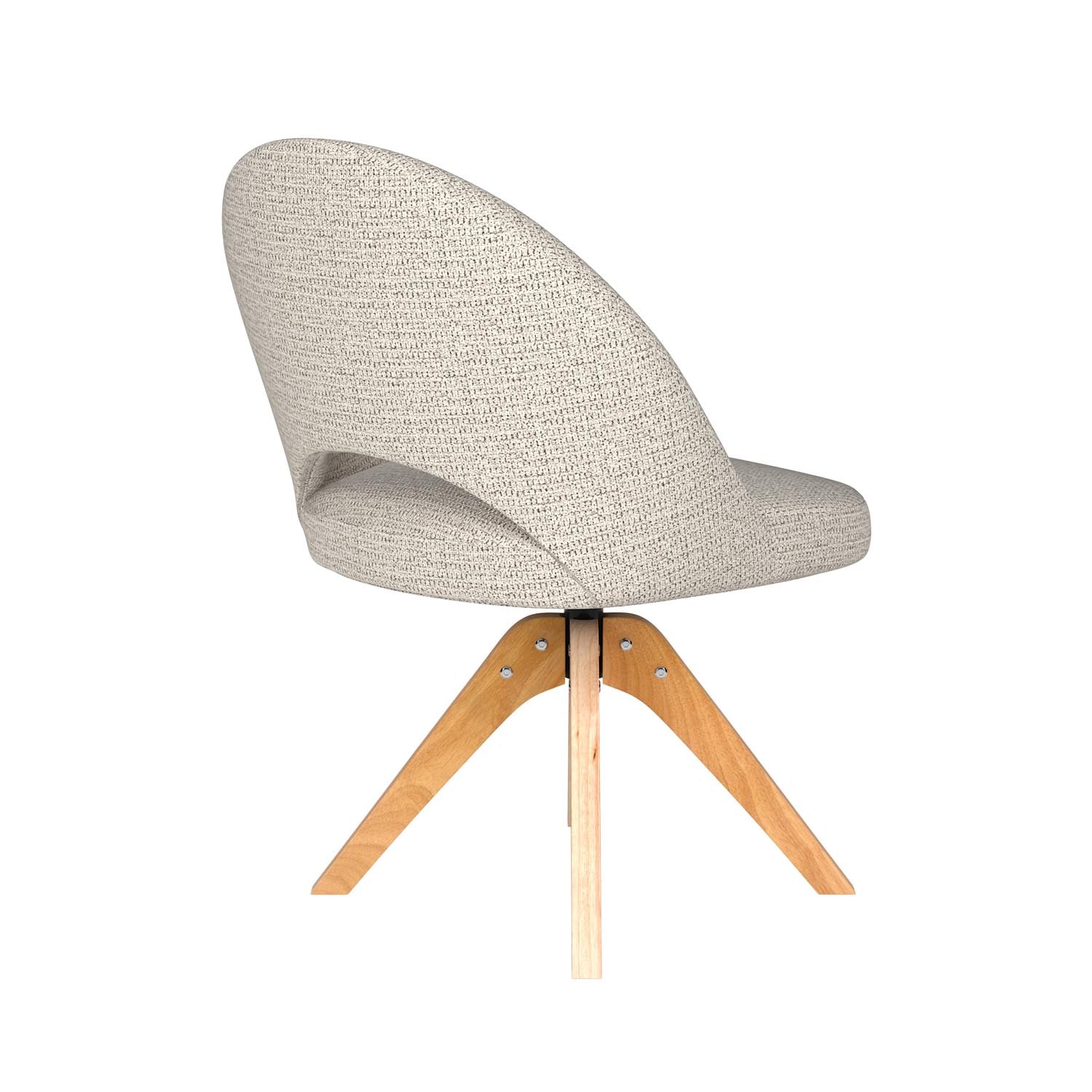 Stuhl Mick Wooden Swivel in Off-White präsentiert im Onlineshop von KAQTU Design AG. Stuhl ist von White Label Living