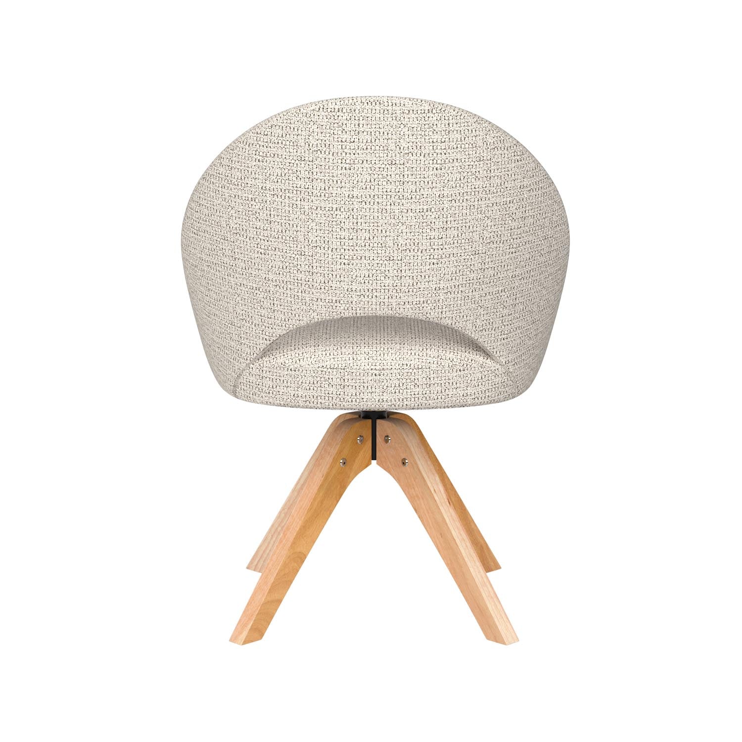 Stuhl Mick Wooden Swivel in Off-White präsentiert im Onlineshop von KAQTU Design AG. Stuhl ist von White Label Living