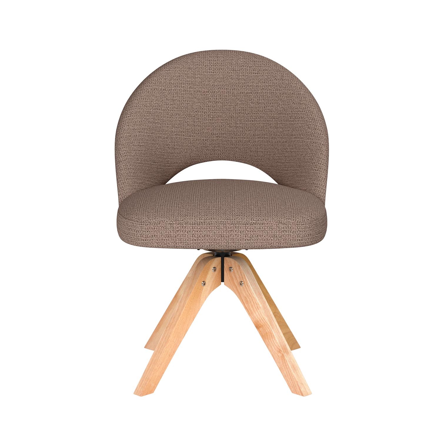 Stuhl Mick Wooden Swivel in Taupe präsentiert im Onlineshop von KAQTU Design AG. Stuhl ist von White Label Living