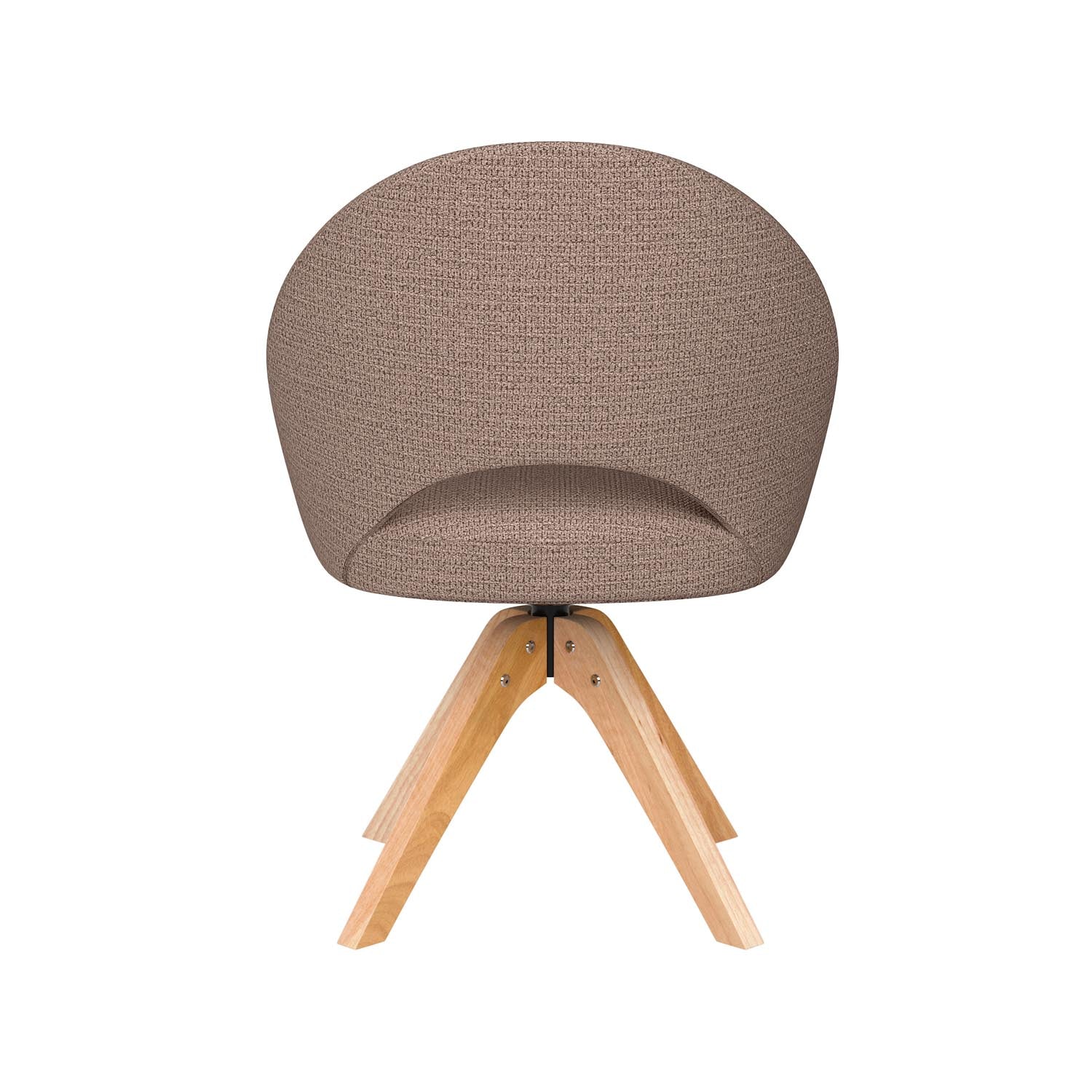 Stuhl Mick Wooden Swivel in Taupe präsentiert im Onlineshop von KAQTU Design AG. Stuhl ist von White Label Living