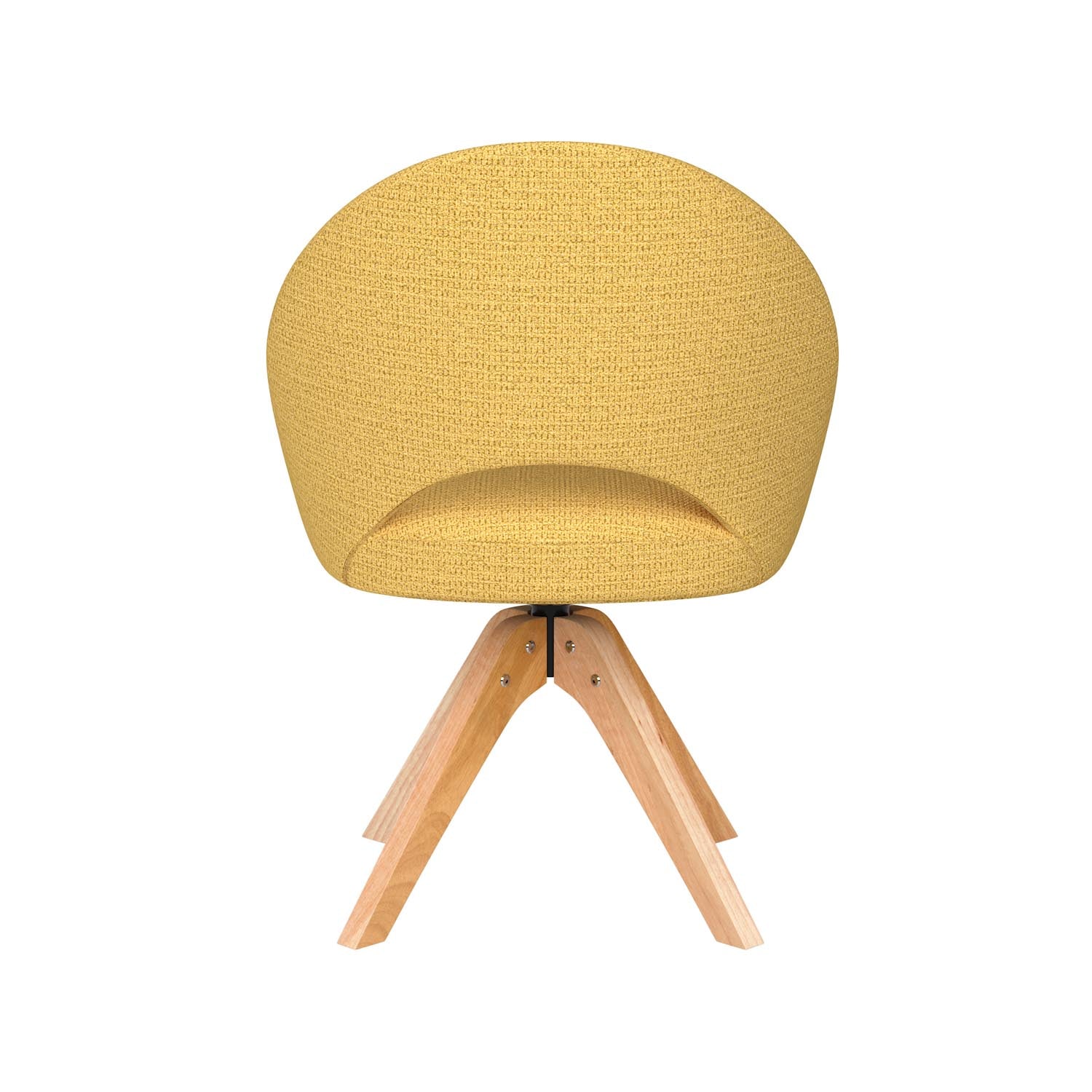 Stuhl Mick Wooden Swivel in Ochre präsentiert im Onlineshop von KAQTU Design AG. Stuhl ist von White Label Living