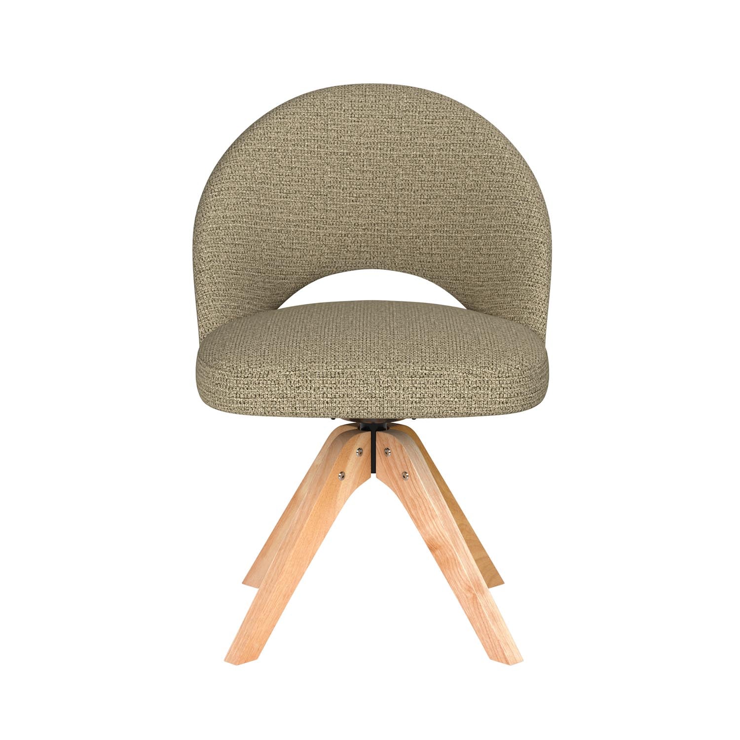 Stuhl Mick Wooden Swivel in Grün präsentiert im Onlineshop von KAQTU Design AG. Stuhl ist von White Label Living