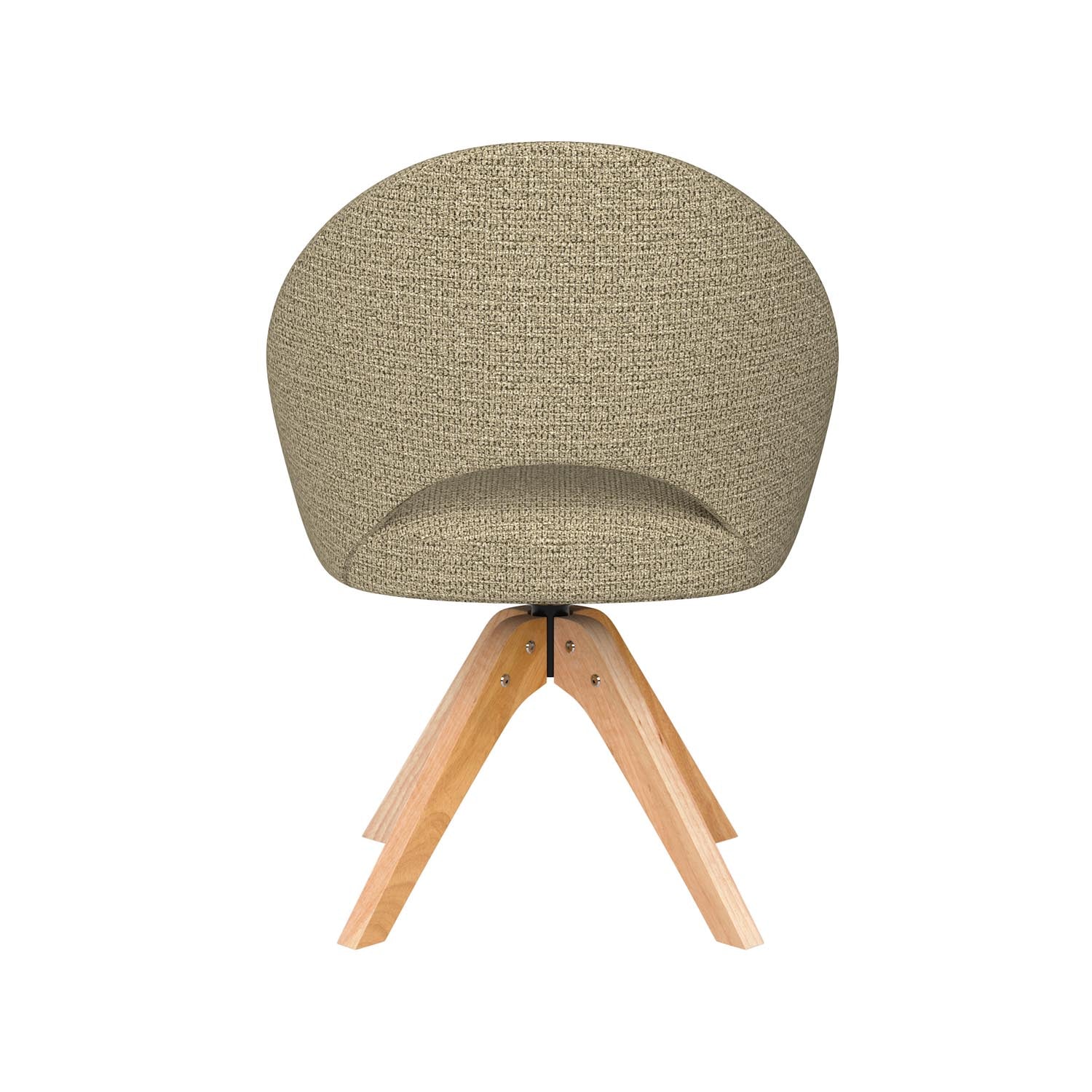 Stuhl Mick Wooden Swivel in Grün präsentiert im Onlineshop von KAQTU Design AG. Stuhl ist von White Label Living