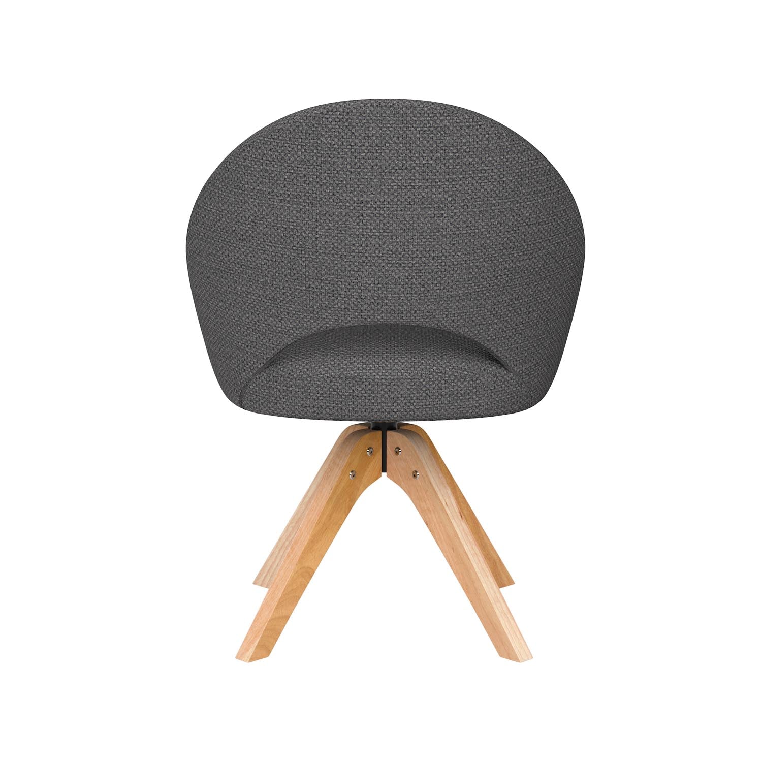 Stuhl Mick Wooden Swivel in Grau präsentiert im Onlineshop von KAQTU Design AG. Stuhl ist von White Label Living