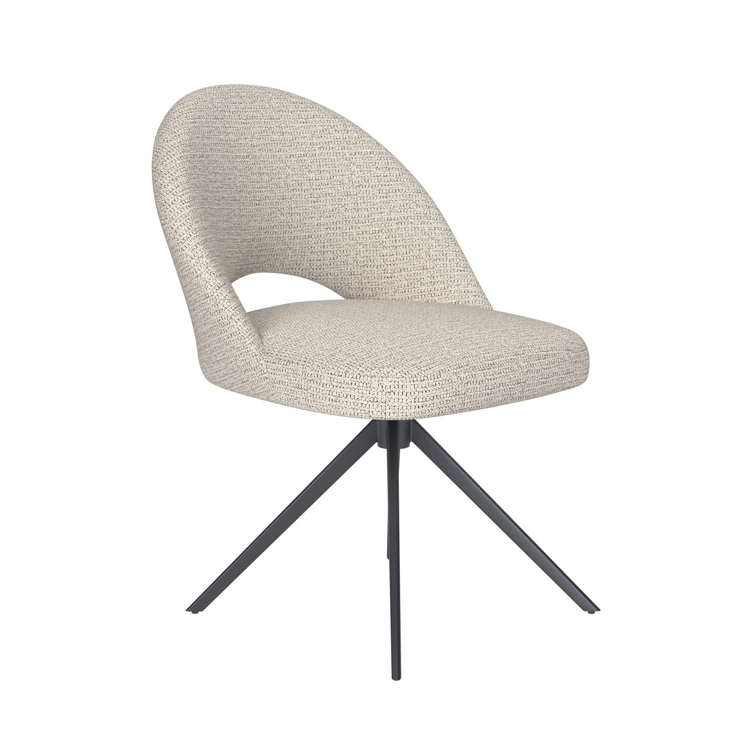 Stuhl Mick Metal Swivel in Off-White präsentiert im Onlineshop von KAQTU Design AG. Stuhl ist von White Label Living