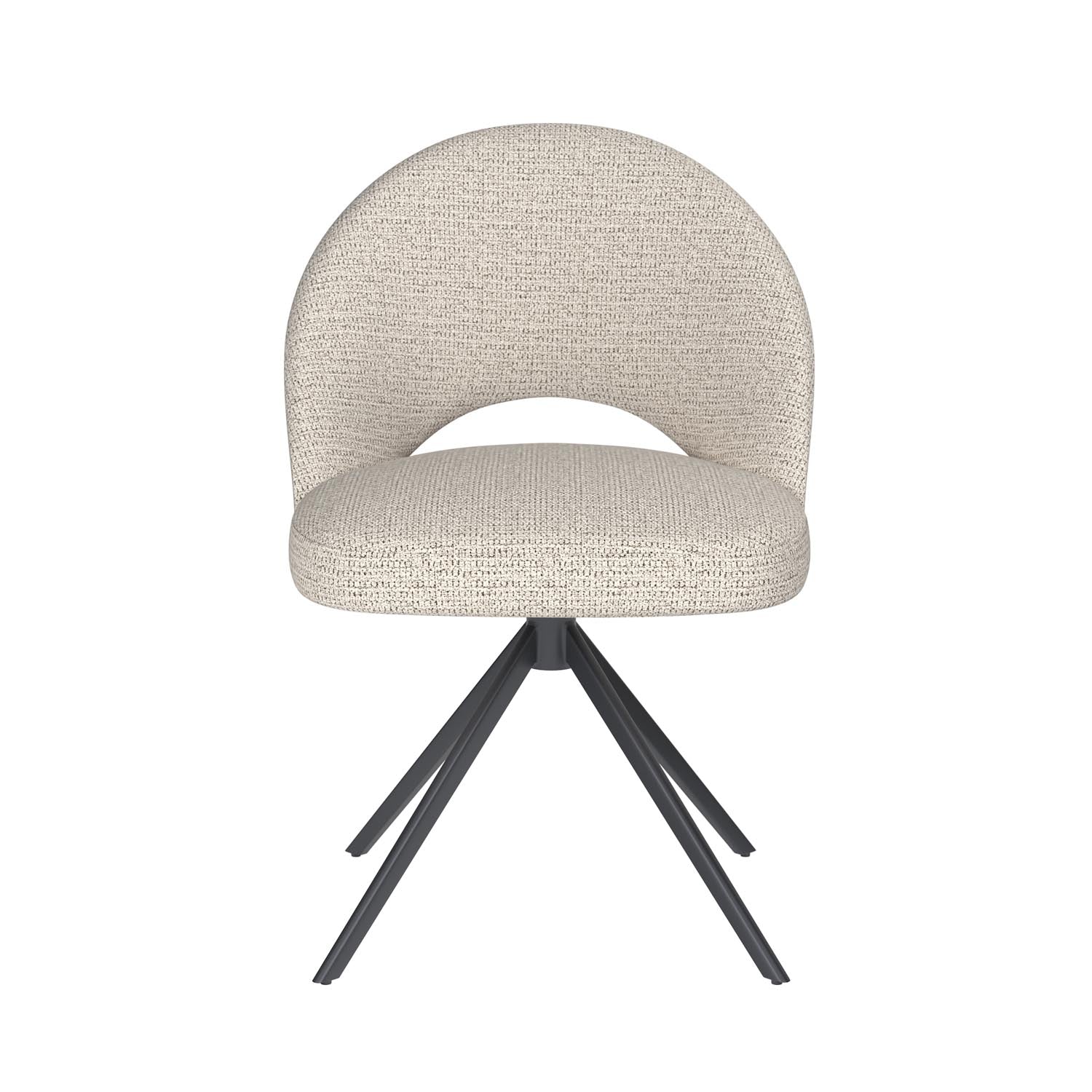 Stuhl Mick Metal Swivel in Off-White präsentiert im Onlineshop von KAQTU Design AG. Stuhl ist von White Label Living