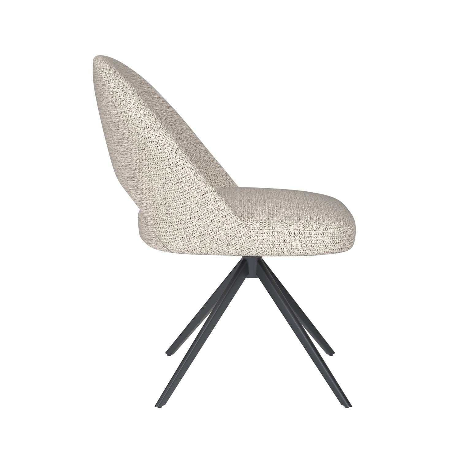 Stuhl Mick Metal Swivel in Off-White präsentiert im Onlineshop von KAQTU Design AG. Stuhl ist von White Label Living