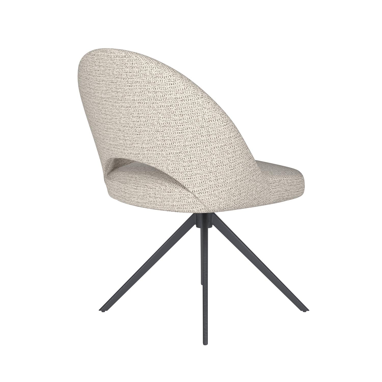 Stuhl Mick Metal Swivel in Off-White präsentiert im Onlineshop von KAQTU Design AG. Stuhl ist von White Label Living