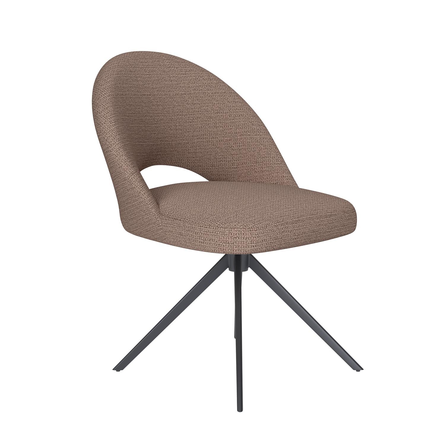 Stuhl Mick Metal Swivel in Taupe präsentiert im Onlineshop von KAQTU Design AG. Stuhl ist von White Label Living
