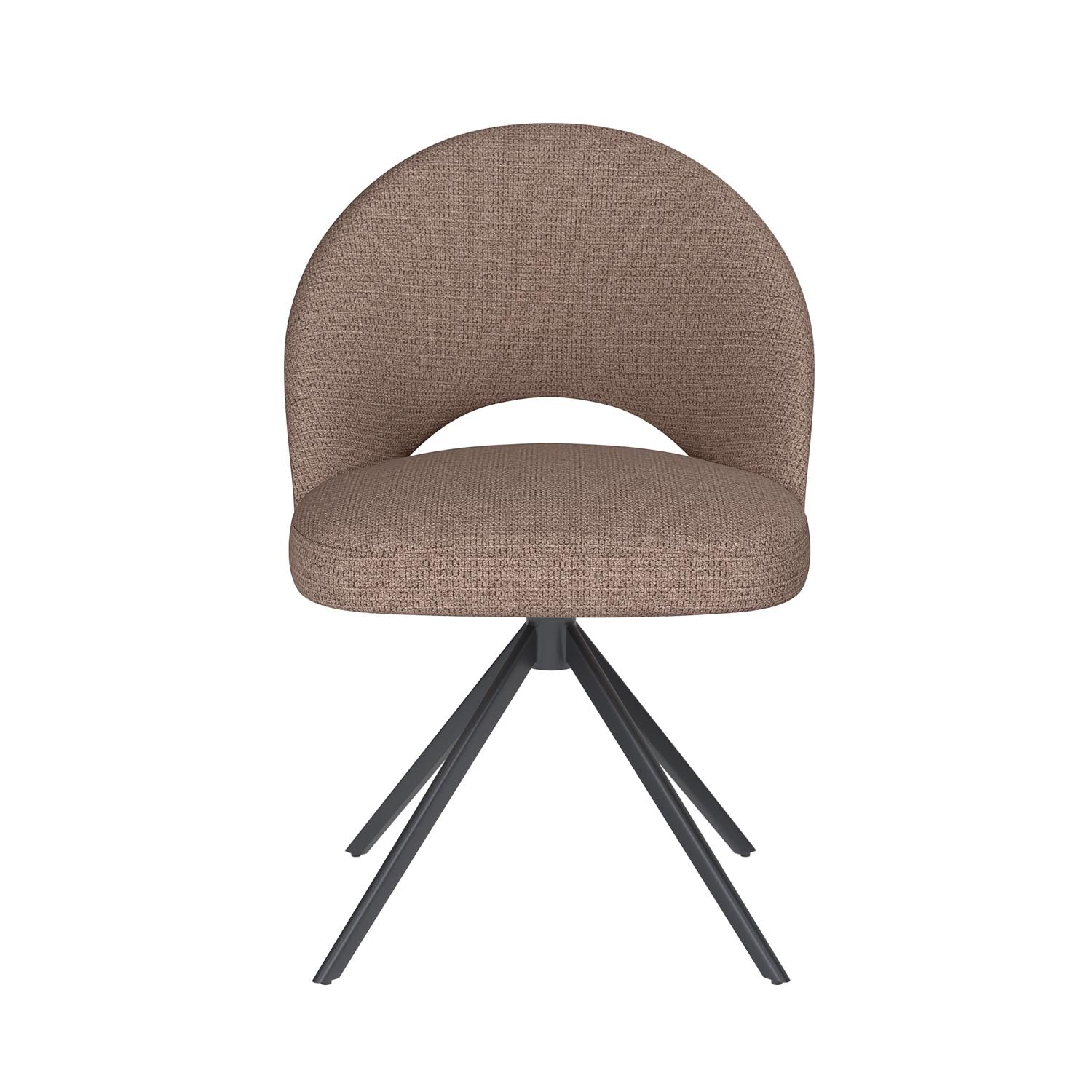 Stuhl Mick Metal Swivel in Taupe präsentiert im Onlineshop von KAQTU Design AG. Stuhl ist von White Label Living