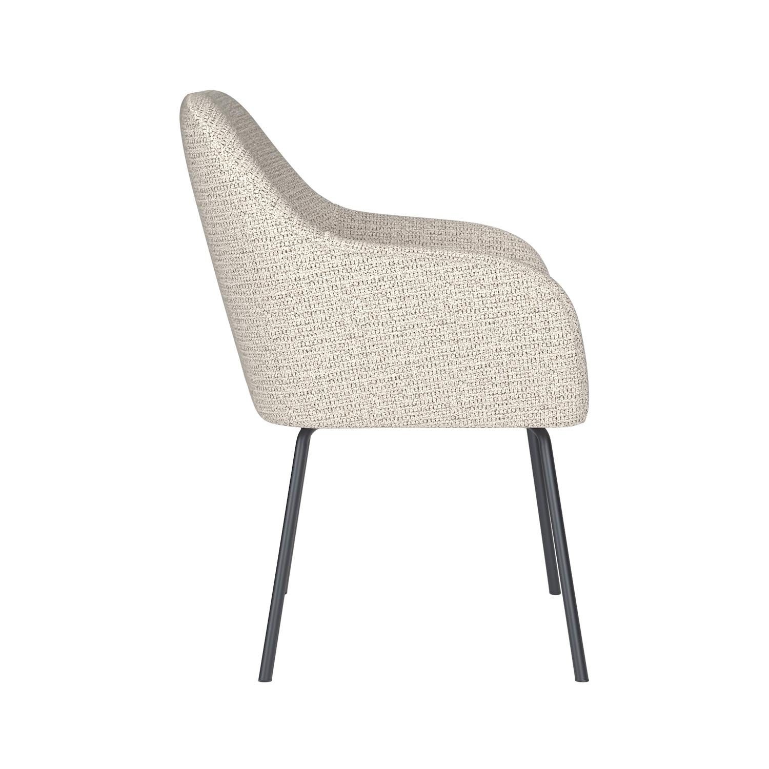 Stuhl Otis 4 Metal Legs in Off-White präsentiert im Onlineshop von KAQTU Design AG. Stuhl ist von White Label Living
