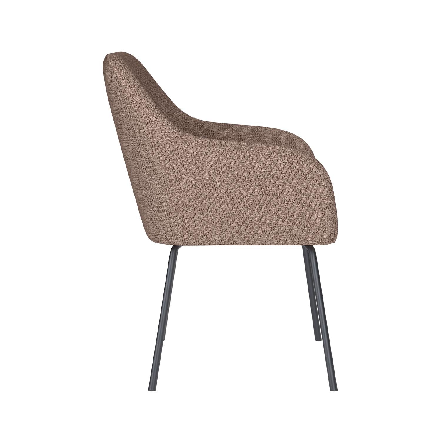 Stuhl Otis 4 Metal Legs in Taupe präsentiert im Onlineshop von KAQTU Design AG. Stuhl ist von White Label Living