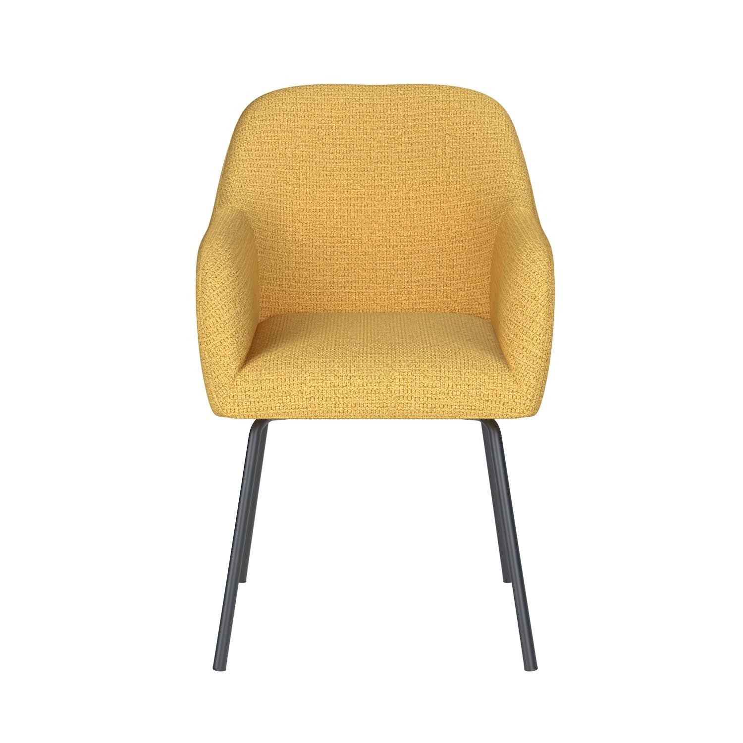 Stuhl Otis 4 Metal Legs in Ochre präsentiert im Onlineshop von KAQTU Design AG. Stuhl ist von White Label Living