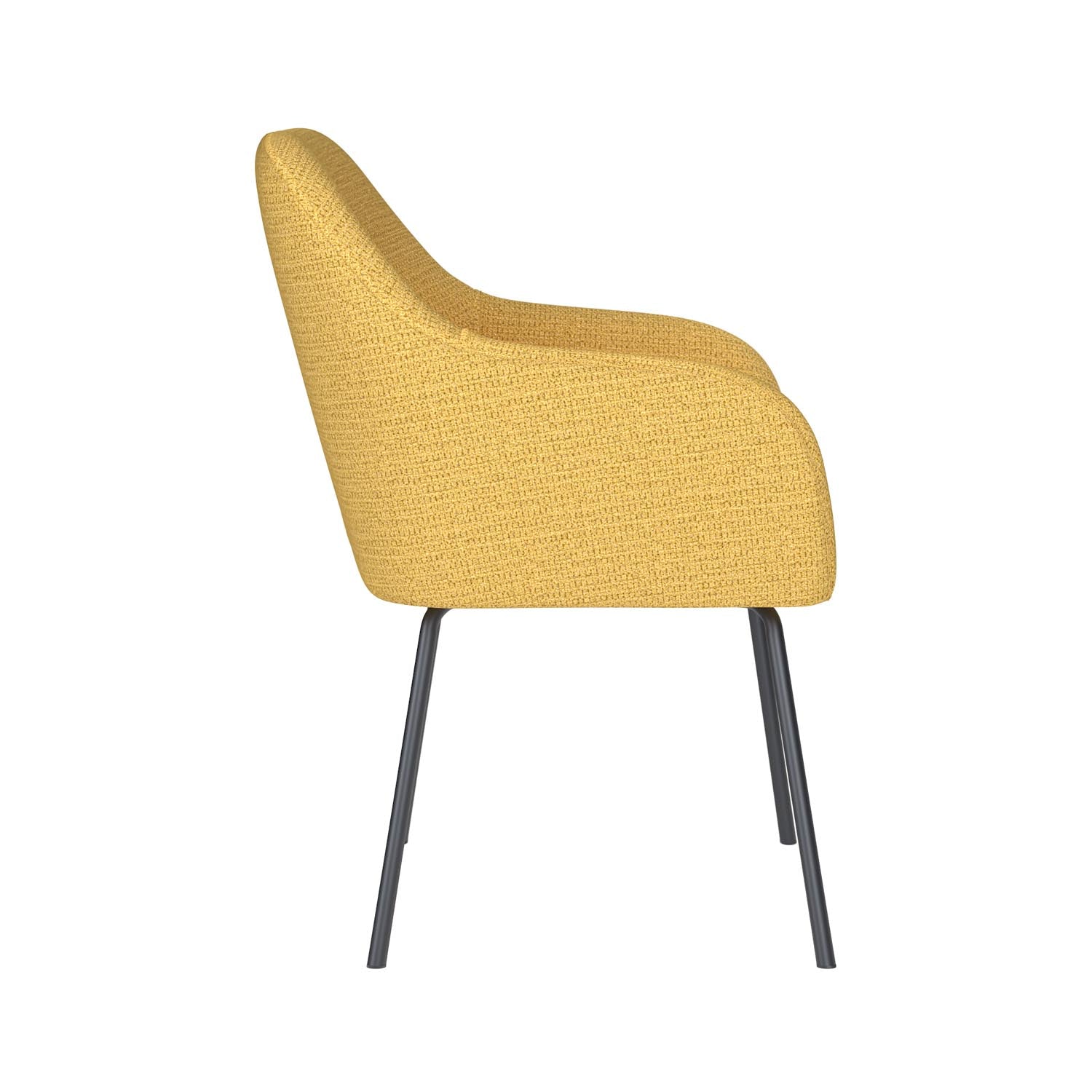 Stuhl Otis 4 Metal Legs in Ochre präsentiert im Onlineshop von KAQTU Design AG. Stuhl ist von White Label Living