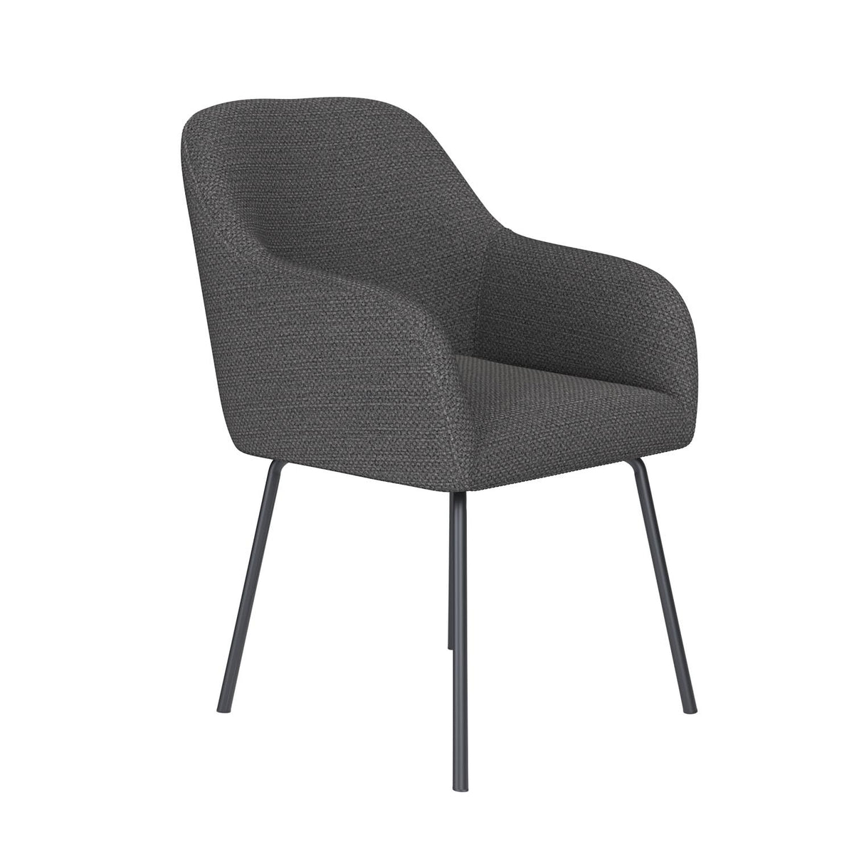 Stuhl Otis 4 Metal Legs in Grau präsentiert im Onlineshop von KAQTU Design AG. Stuhl ist von White Label Living