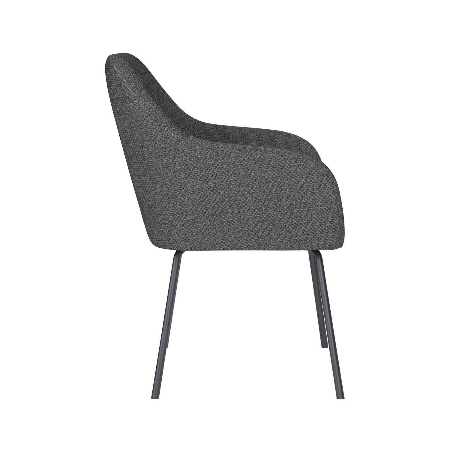 Stuhl Otis 4 Metal Legs in Grau präsentiert im Onlineshop von KAQTU Design AG. Stuhl ist von White Label Living