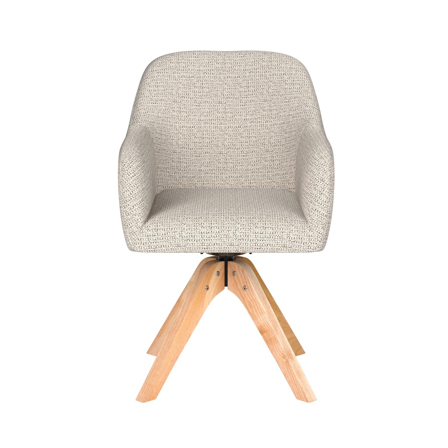 Stuhl Otis Wooden Swivel in Off-White präsentiert im Onlineshop von KAQTU Design AG. Stuhl ist von White Label Living