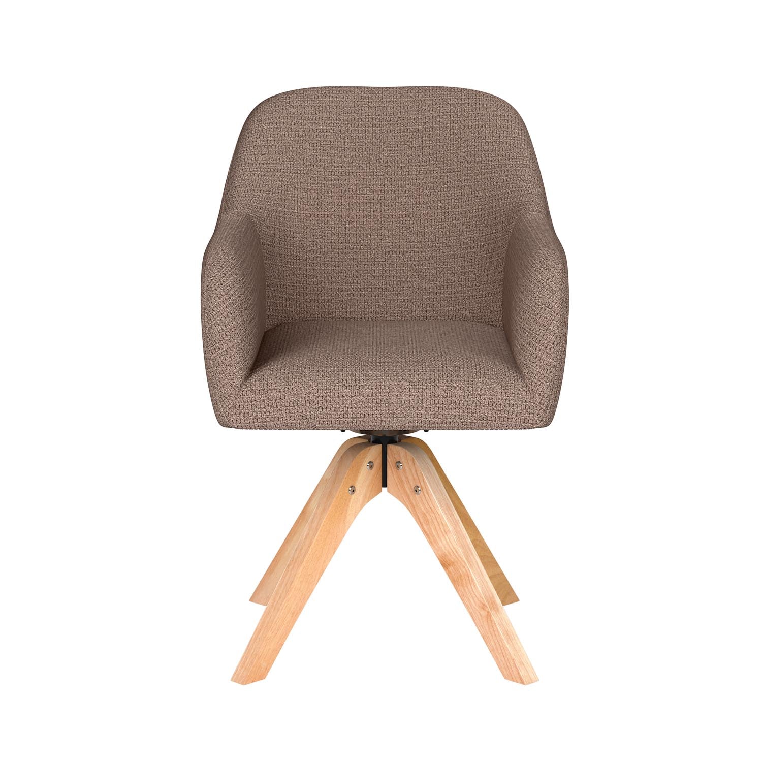 Stuhl Otis Wooden Swivel in Taupe präsentiert im Onlineshop von KAQTU Design AG. Drehstuhl ist von White Label Living