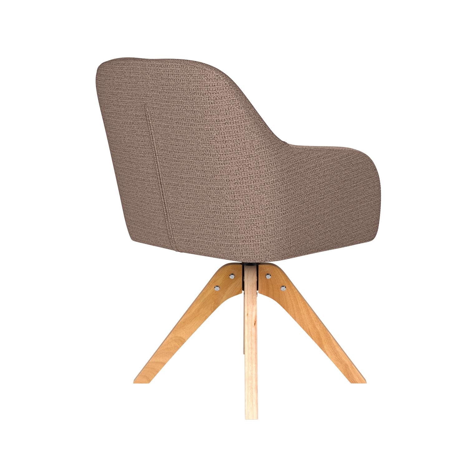 Stuhl Otis Wooden Swivel in Taupe präsentiert im Onlineshop von KAQTU Design AG. Drehstuhl ist von White Label Living