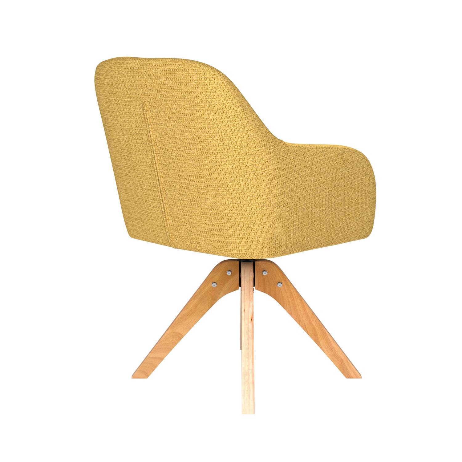 Stuhl Otis Wooden Swivel in Ochre präsentiert im Onlineshop von KAQTU Design AG. Drehstuhl ist von White Label Living