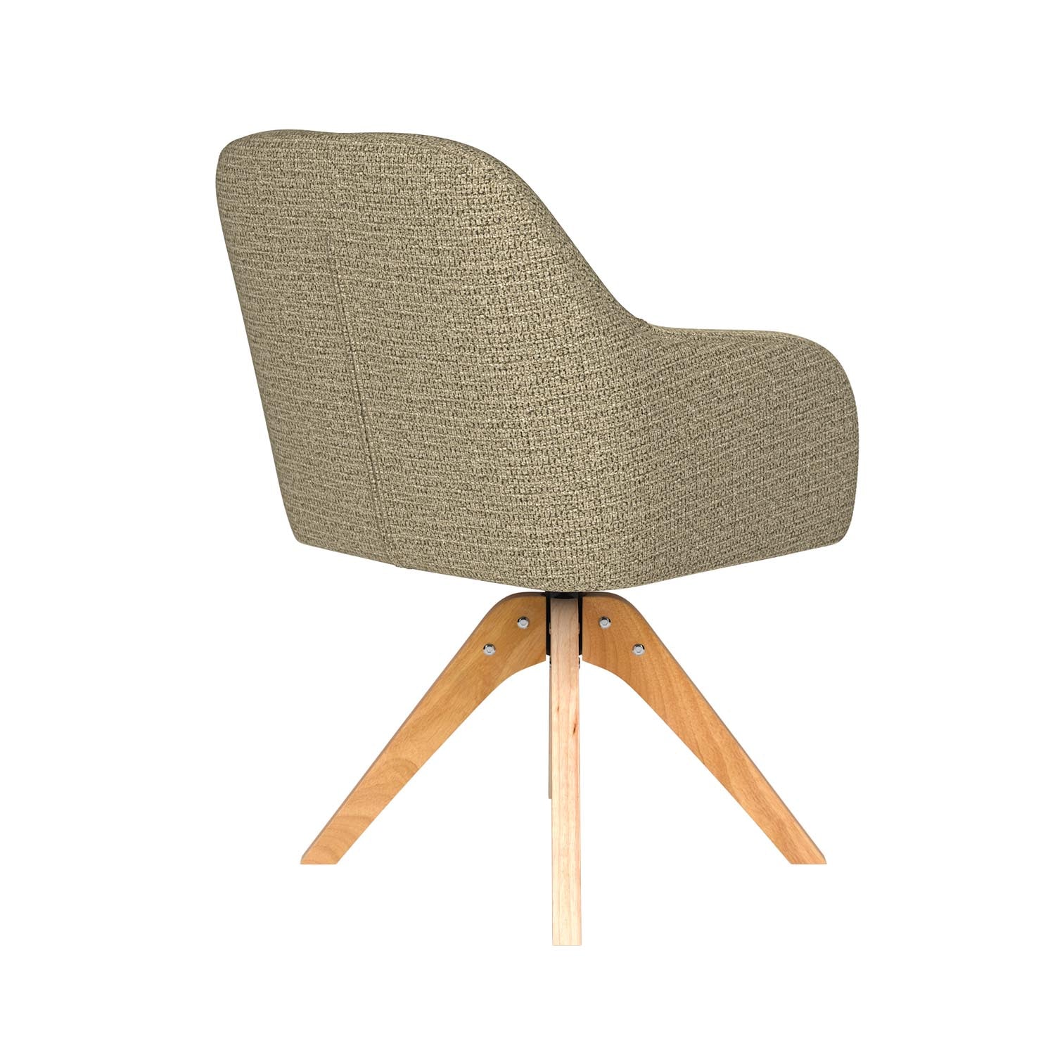 Stuhl Otis Wooden Swivel in Grün präsentiert im Onlineshop von KAQTU Design AG. Drehstuhl ist von White Label Living