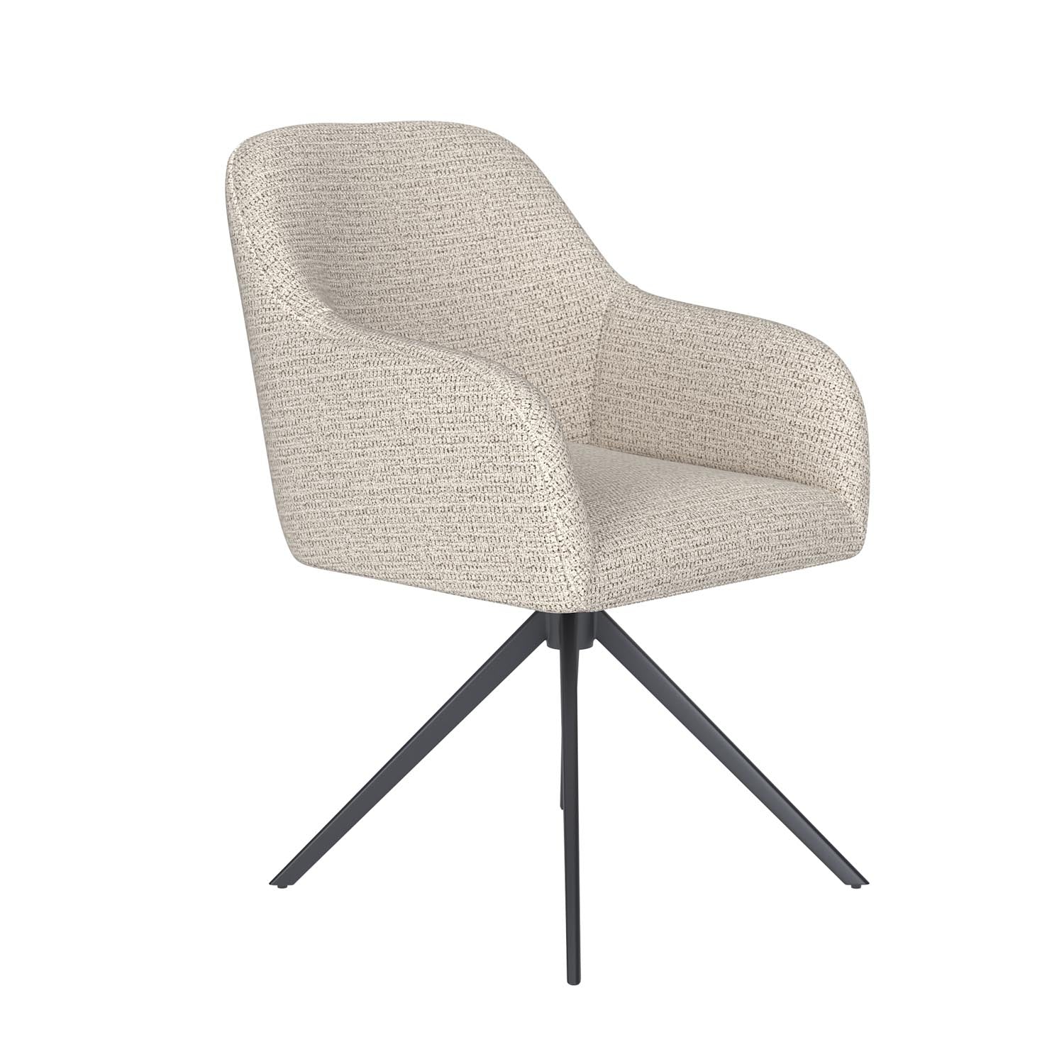 Stuhl Otis Metal Swivel in Off-White präsentiert im Onlineshop von KAQTU Design AG. Stuhl ist von White Label Living