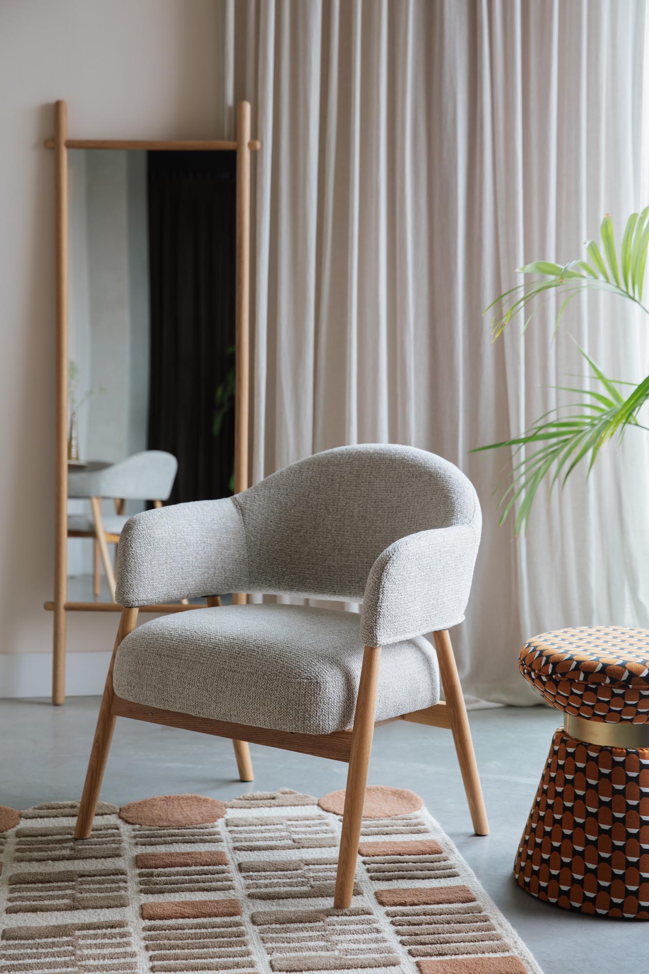 Sessel Indy Light Brown in braun präsentiert im Onlineshop von KAQTU Design AG. Sessel ist von White Label Living
