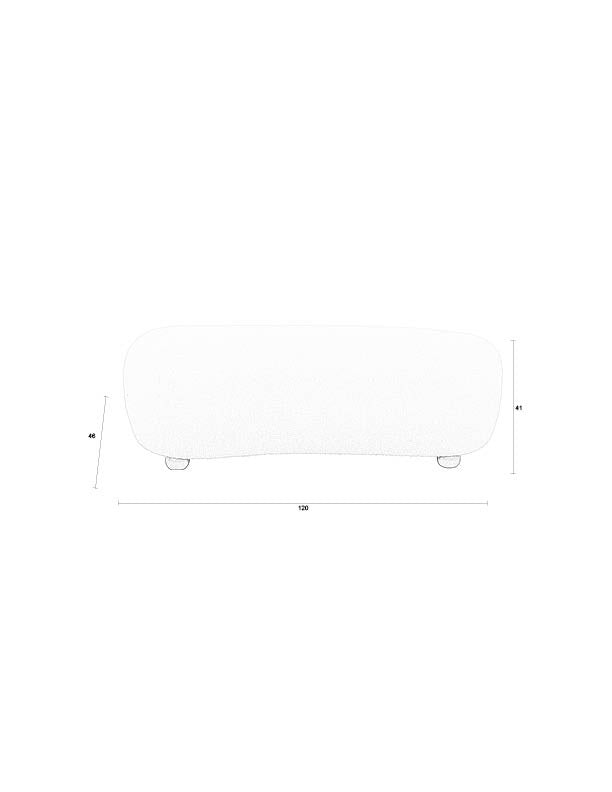 Pouf Noxx in beige präsentiert im Onlineshop von KAQTU Design AG. Pouf ist von White Label Living