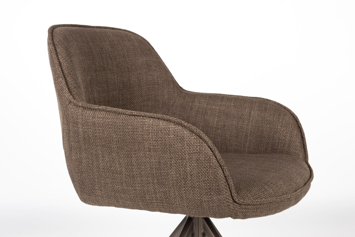 Stuhl Toye in Braun präsentiert im Onlineshop von KAQTU Design AG. Stuhl ist von White Label Living