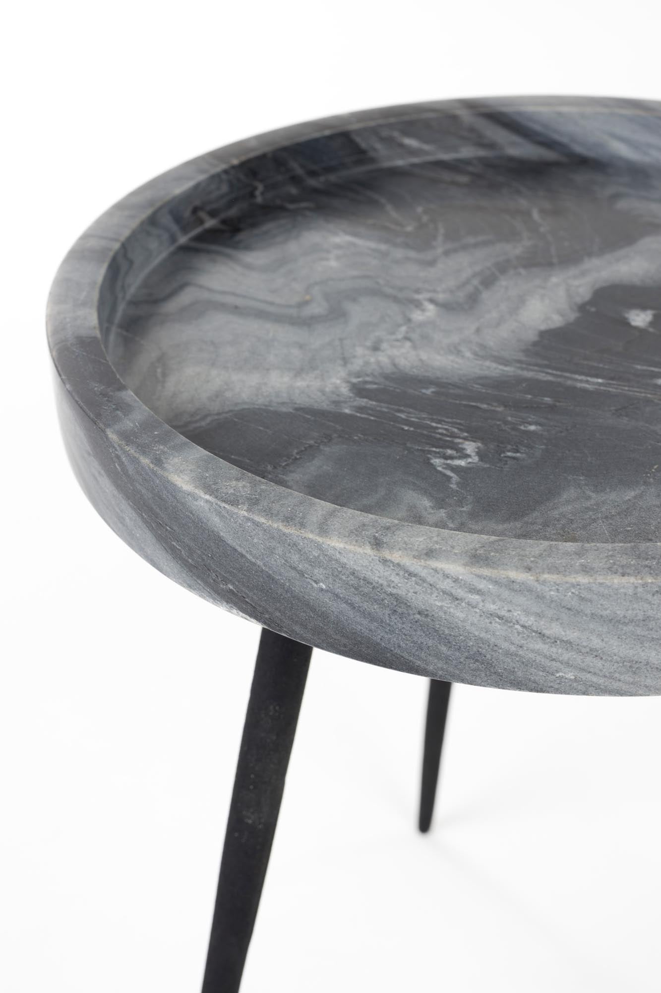 Eleganter Beistelltisch Karrara Grey von White Label Living – stilvoll, vielseitig und aus hochwertigen Materialien für Ihr modernes Zuhause.