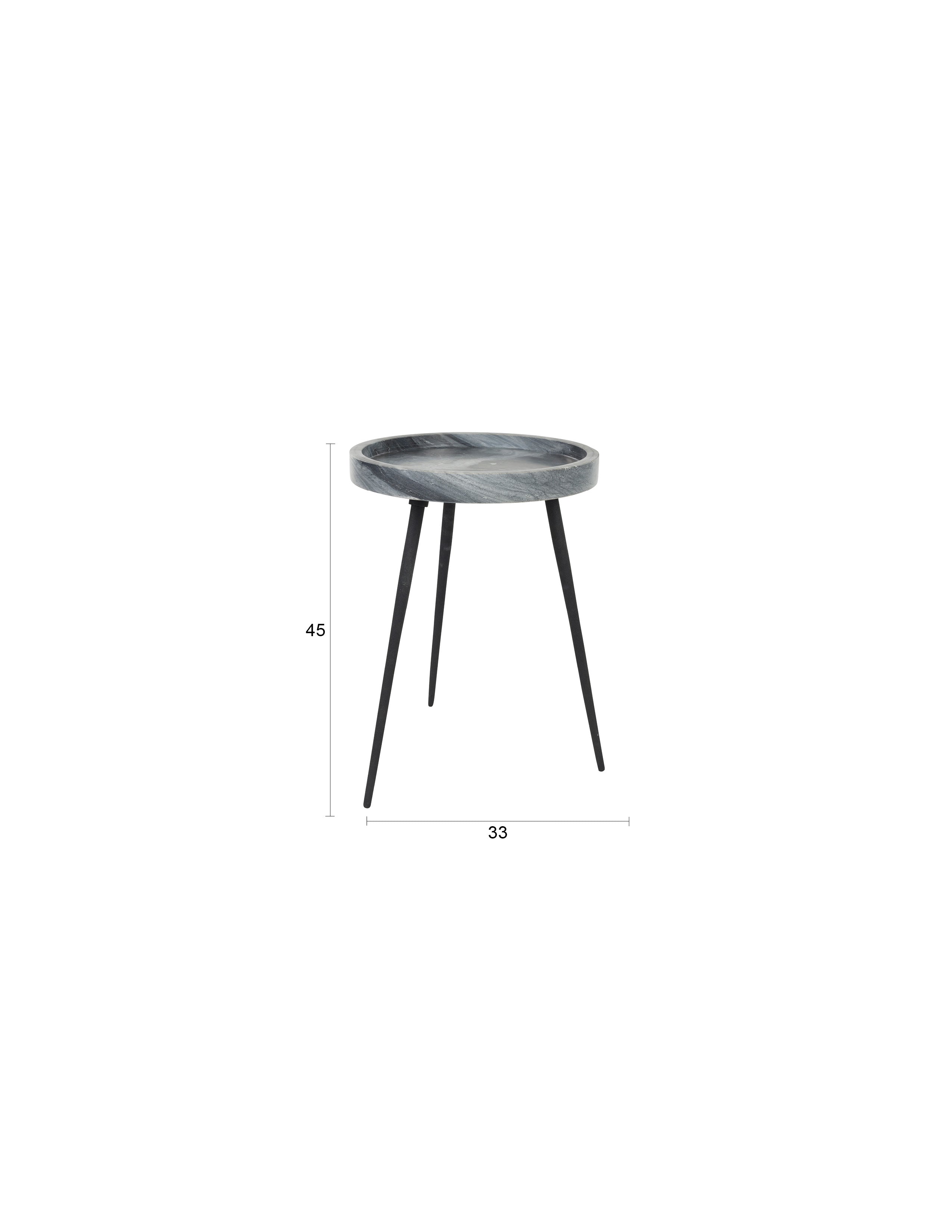 Eleganter Beistelltisch Karrara Grey von White Label Living – vielseitig einsetzbar, aus hochwertigen Materialien gefertigt und perfekt für modernes Wohnen.